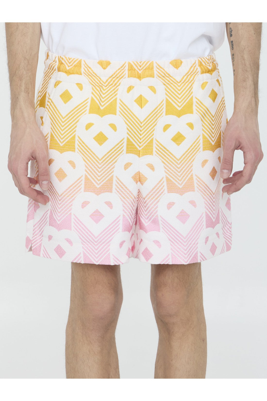 CASABLANCA-OUTLET-SALE-Gradient Heart shorts-ARCHIVIST