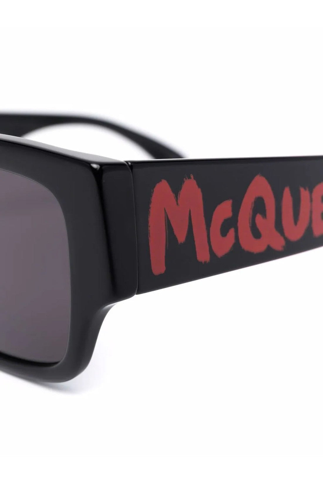 Alexander McQueen-OUTLET-SALE-Graffiti Logo Rectangular Sunglasses-ARCHIVIST