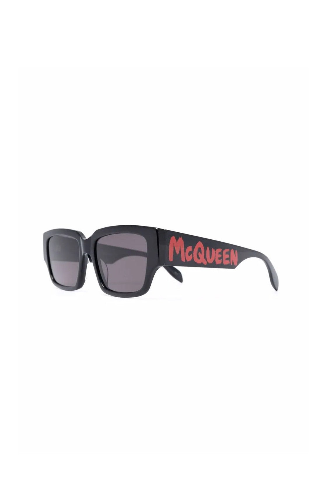 Alexander McQueen-OUTLET-SALE-Graffiti Logo Rectangular Sunglasses-ARCHIVIST