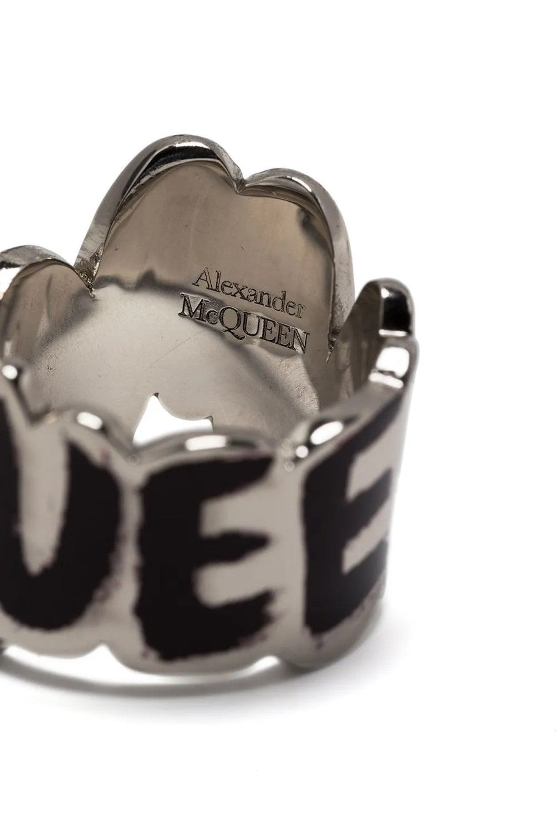 Alexander McQueen-OUTLET-SALE-Graffiti Logo Ring-ARCHIVIST