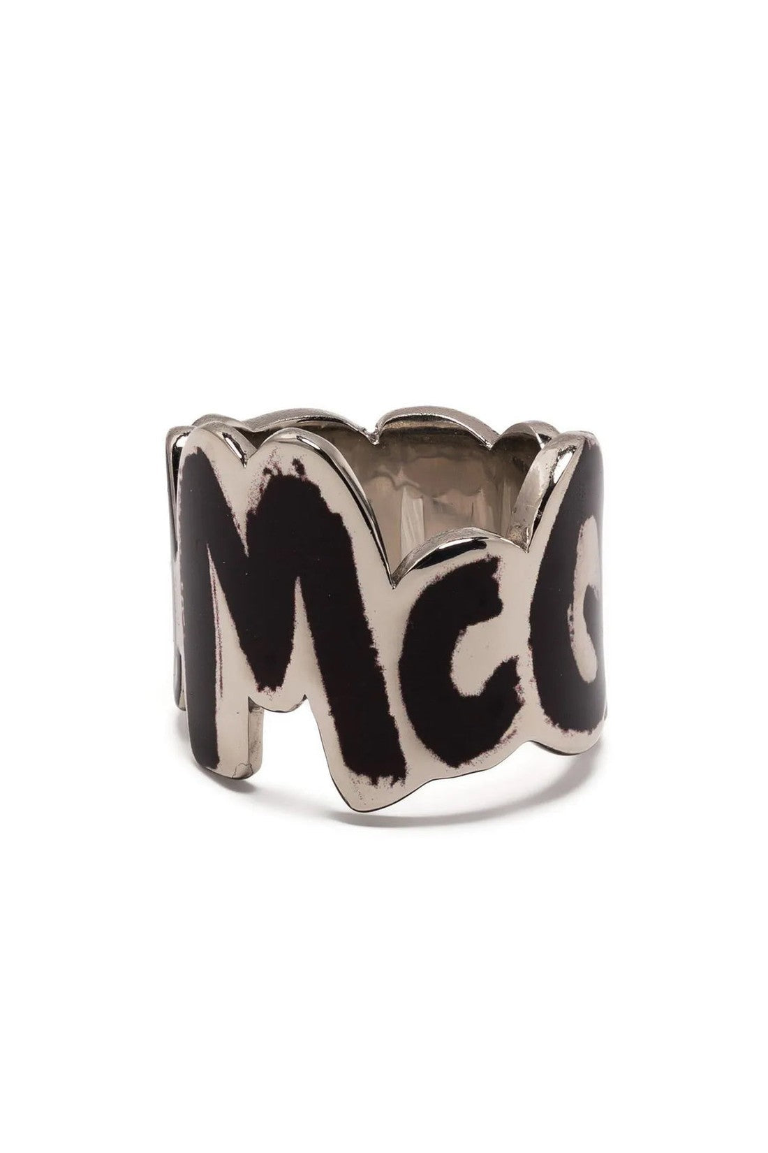 Alexander McQueen-OUTLET-SALE-Graffiti Logo Ring-ARCHIVIST