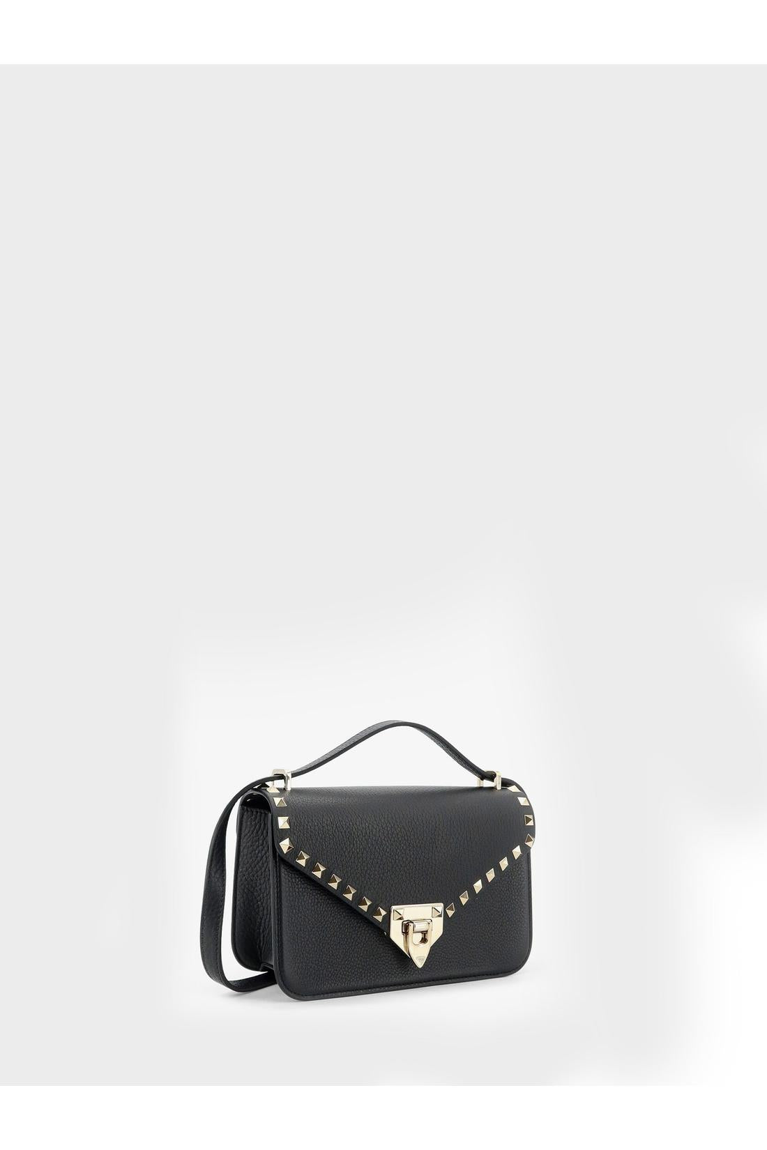 Valentino Garavani-OUTLET-SALE-Grained calfskin small Rockstud crossbody bag-ARCHIVIST