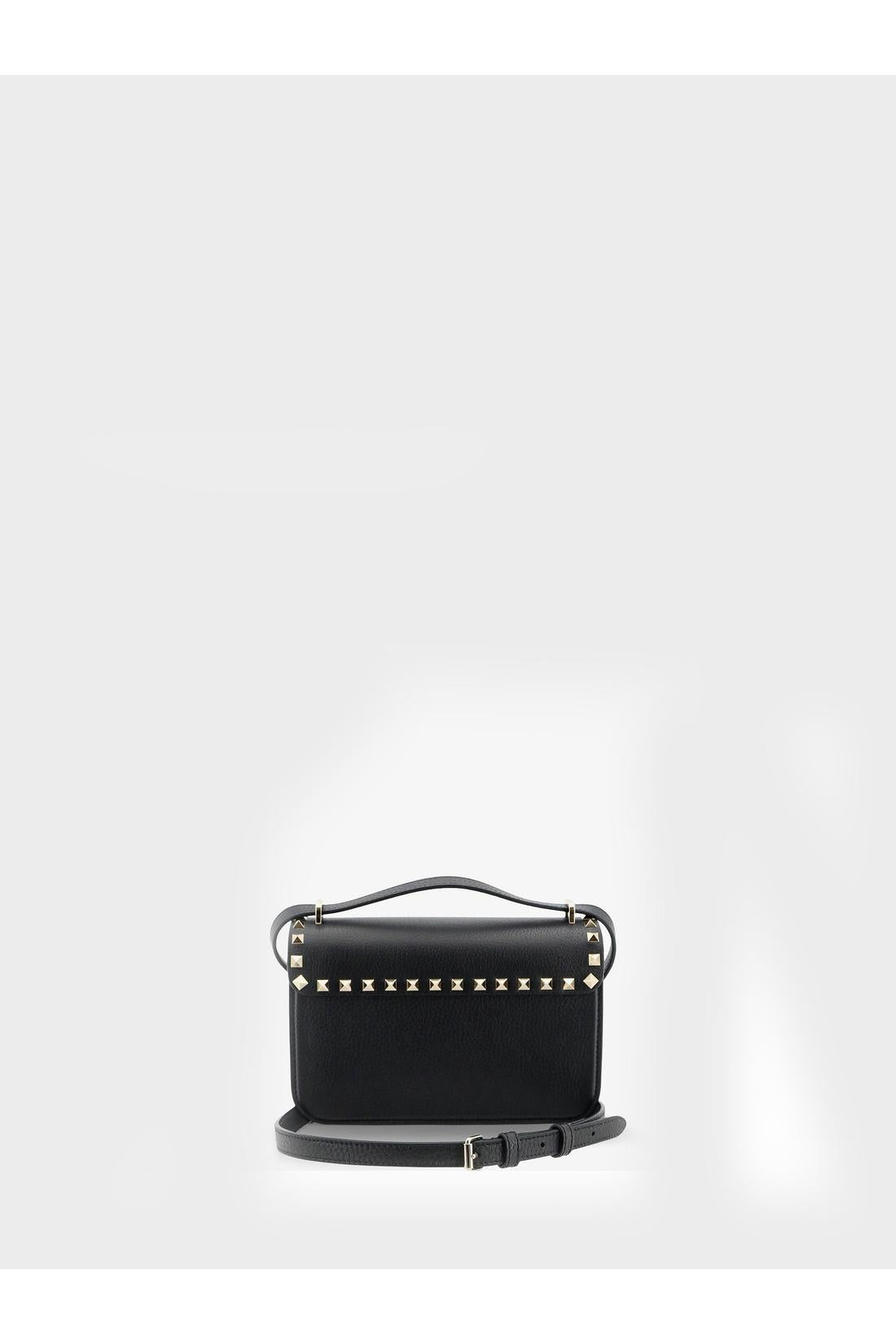 Valentino Garavani-OUTLET-SALE-Grained calfskin small Rockstud crossbody bag-ARCHIVIST