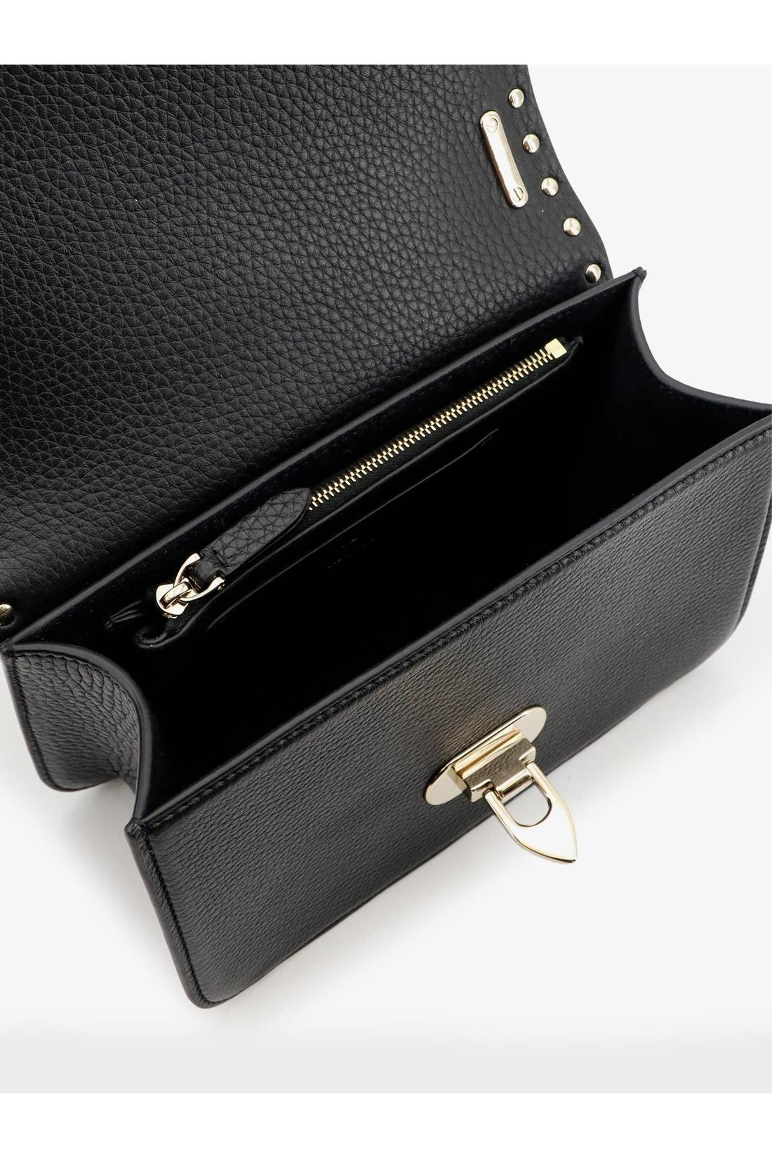 Valentino Garavani-OUTLET-SALE-Grained calfskin small Rockstud crossbody bag-ARCHIVIST