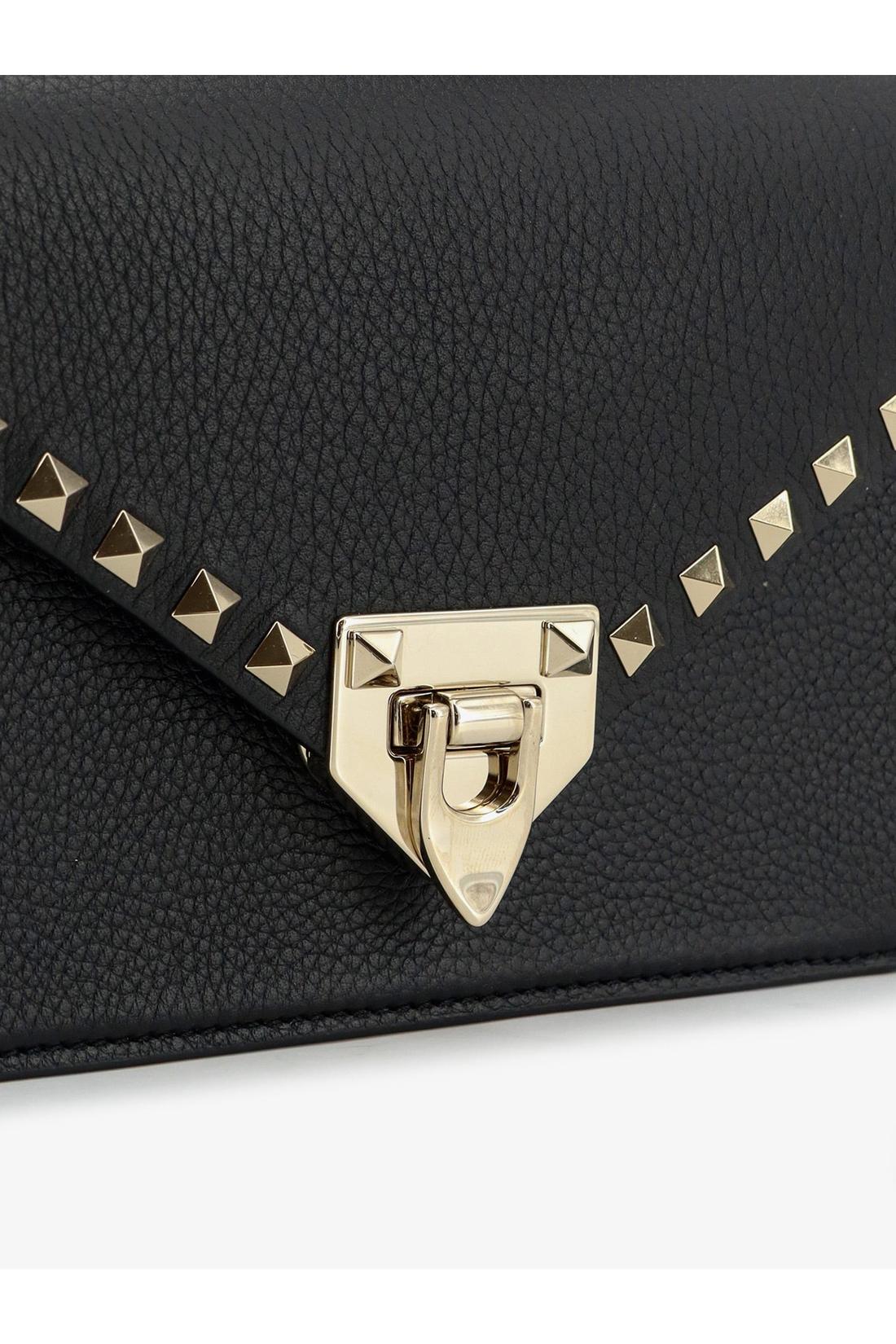 Valentino Garavani-OUTLET-SALE-Grained calfskin small Rockstud crossbody bag-ARCHIVIST