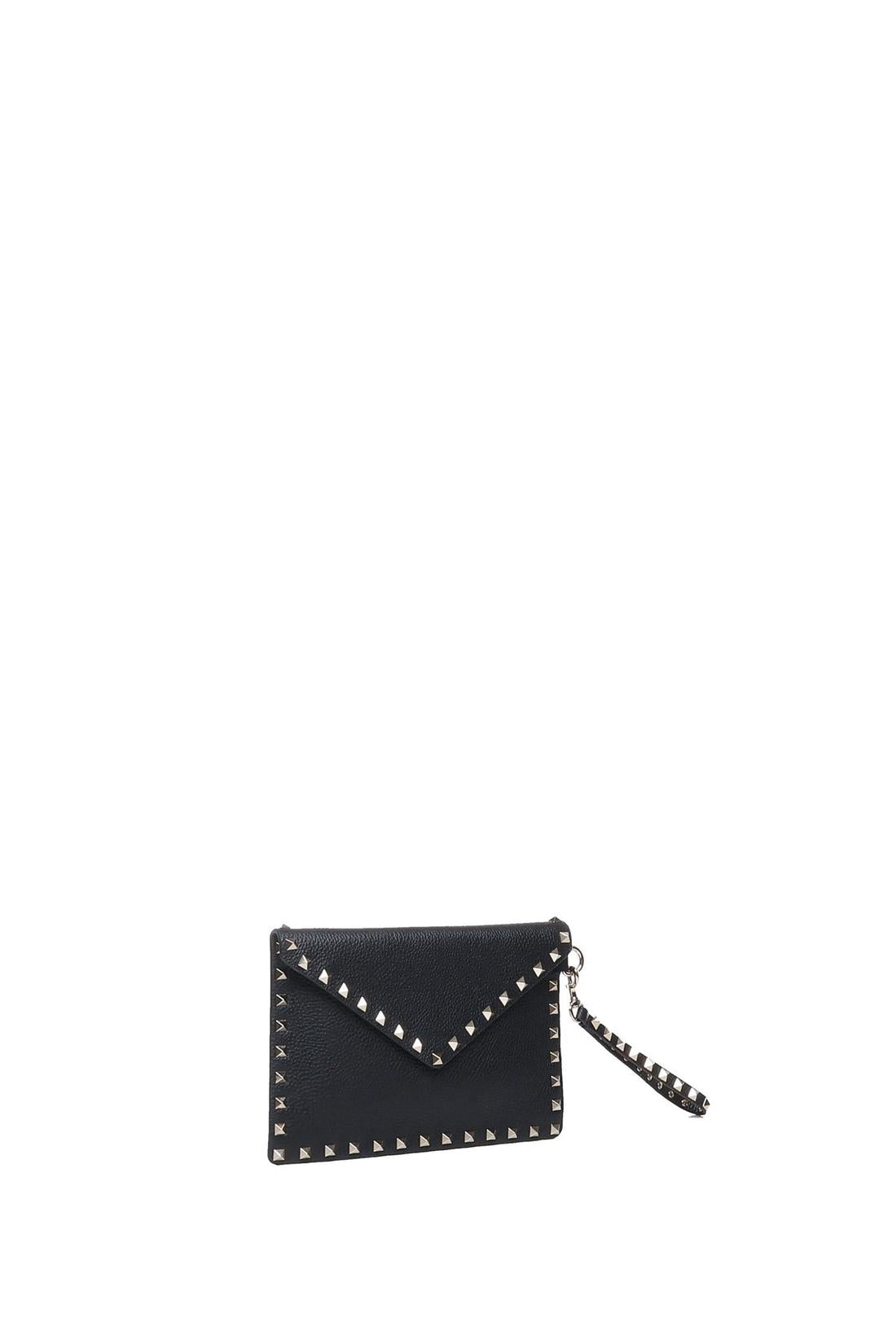 Valentino Garavani-OUTLET-SALE-Grainy calfskin Rockstud pouch-ARCHIVIST