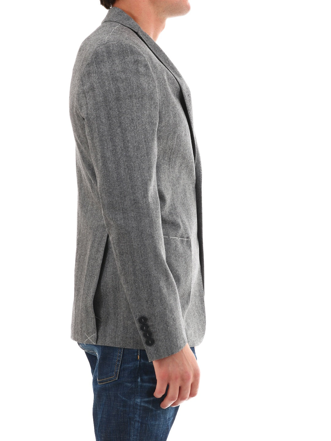 TONELLO-OUTLET-SALE-Gray Wool Jacket-ARCHIVIST