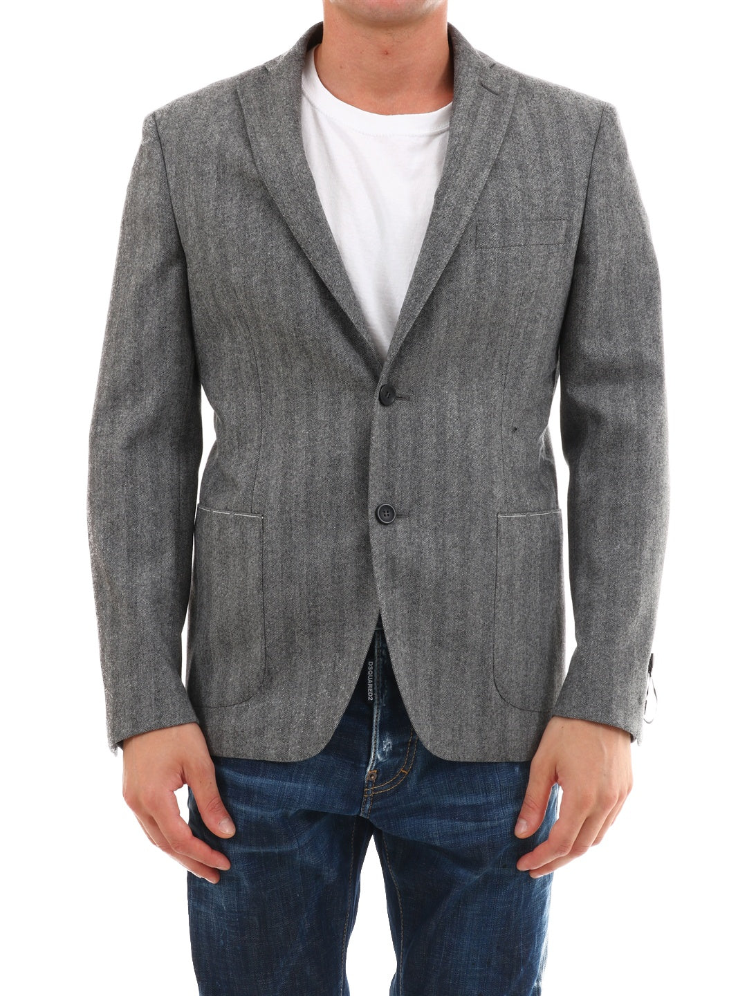 TONELLO-OUTLET-SALE-Gray Wool Jacket-ARCHIVIST