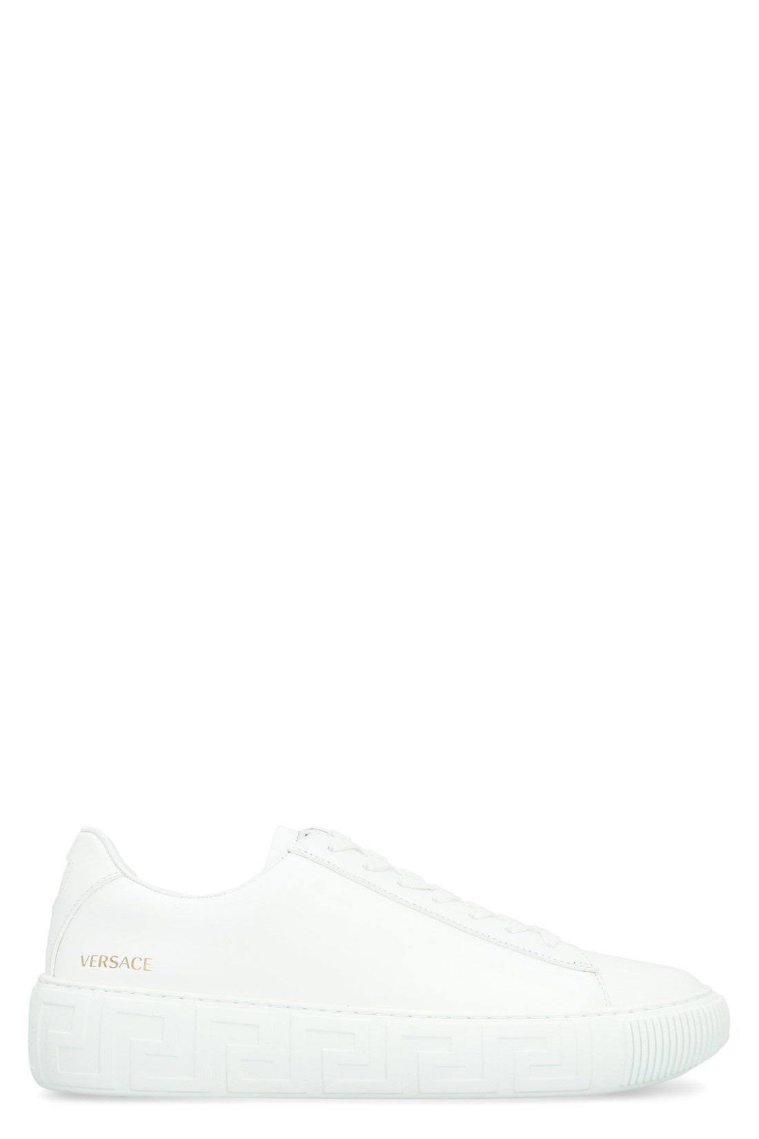 Versace-OUTLET-SALE-Greca Leather sneakers-ARCHIVIST