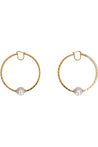 Versace-OUTLET-SALE-Greca hoop earrings with pearls-ARCHIVIST