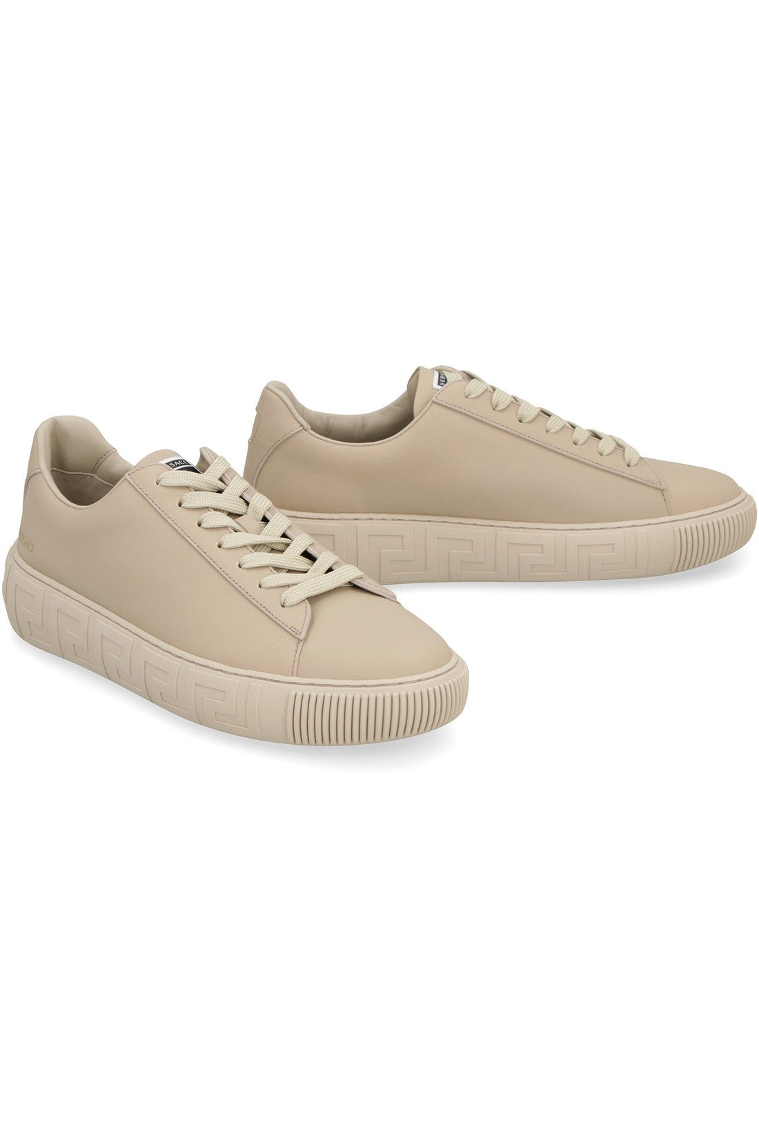 Versace-OUTLET-SALE-Greca leather sneakers-ARCHIVIST