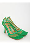 Bottega Veneta-OUTLET-SALE-Green Stretch sandals-ARCHIVIST