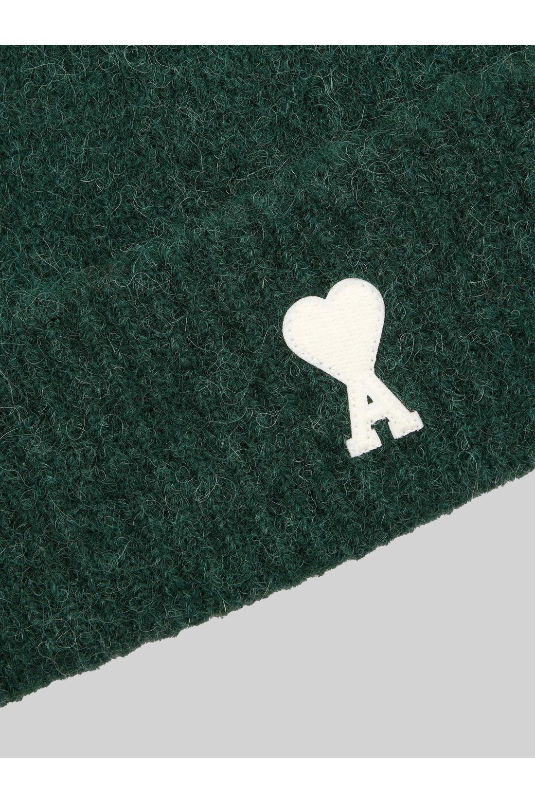 Ami Paris-OUTLET-SALE-Green alpaca Ami de Coeur beanie-ARCHIVIST