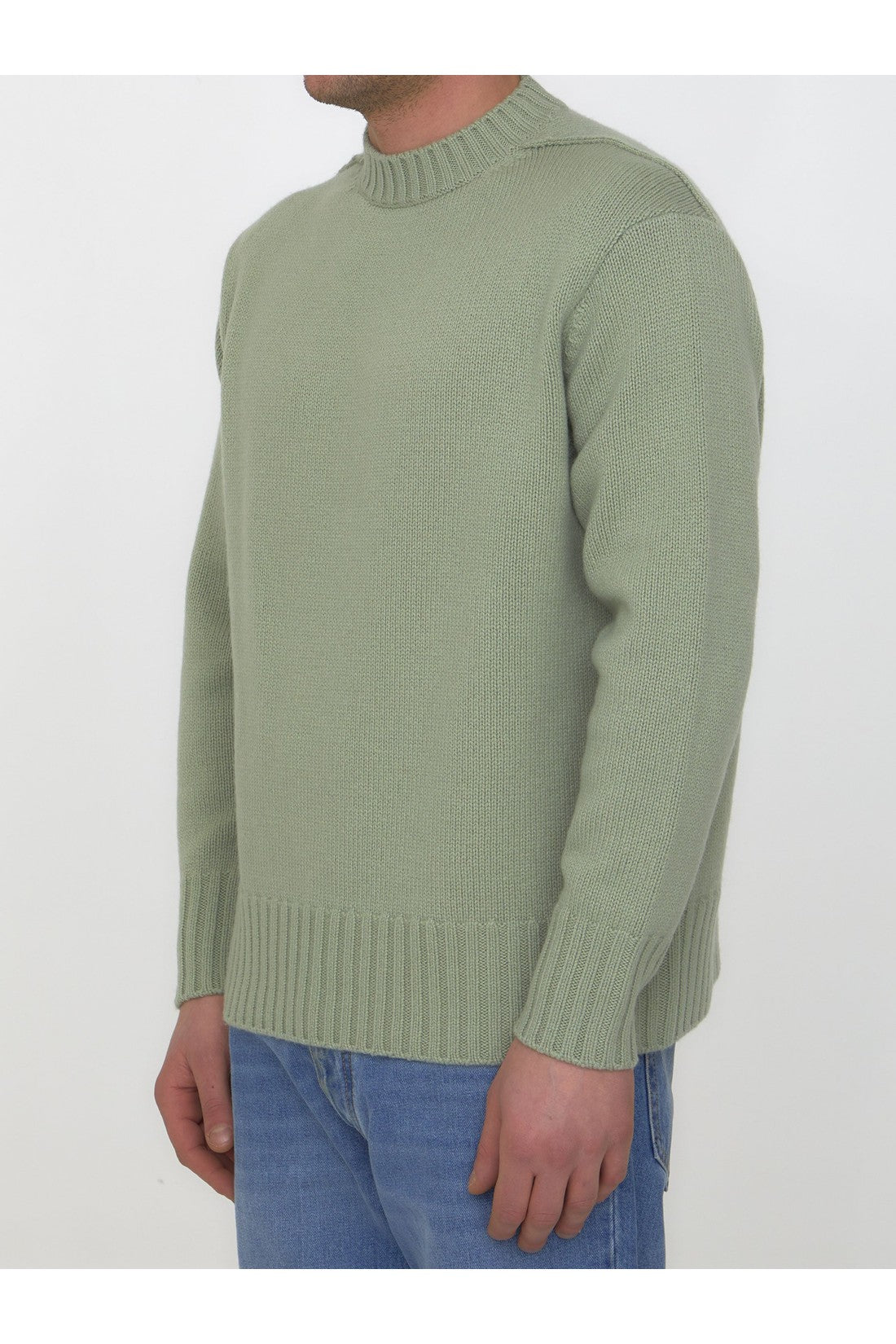 LANVIN-OUTLET-SALE-Green cashmere sweater-ARCHIVIST