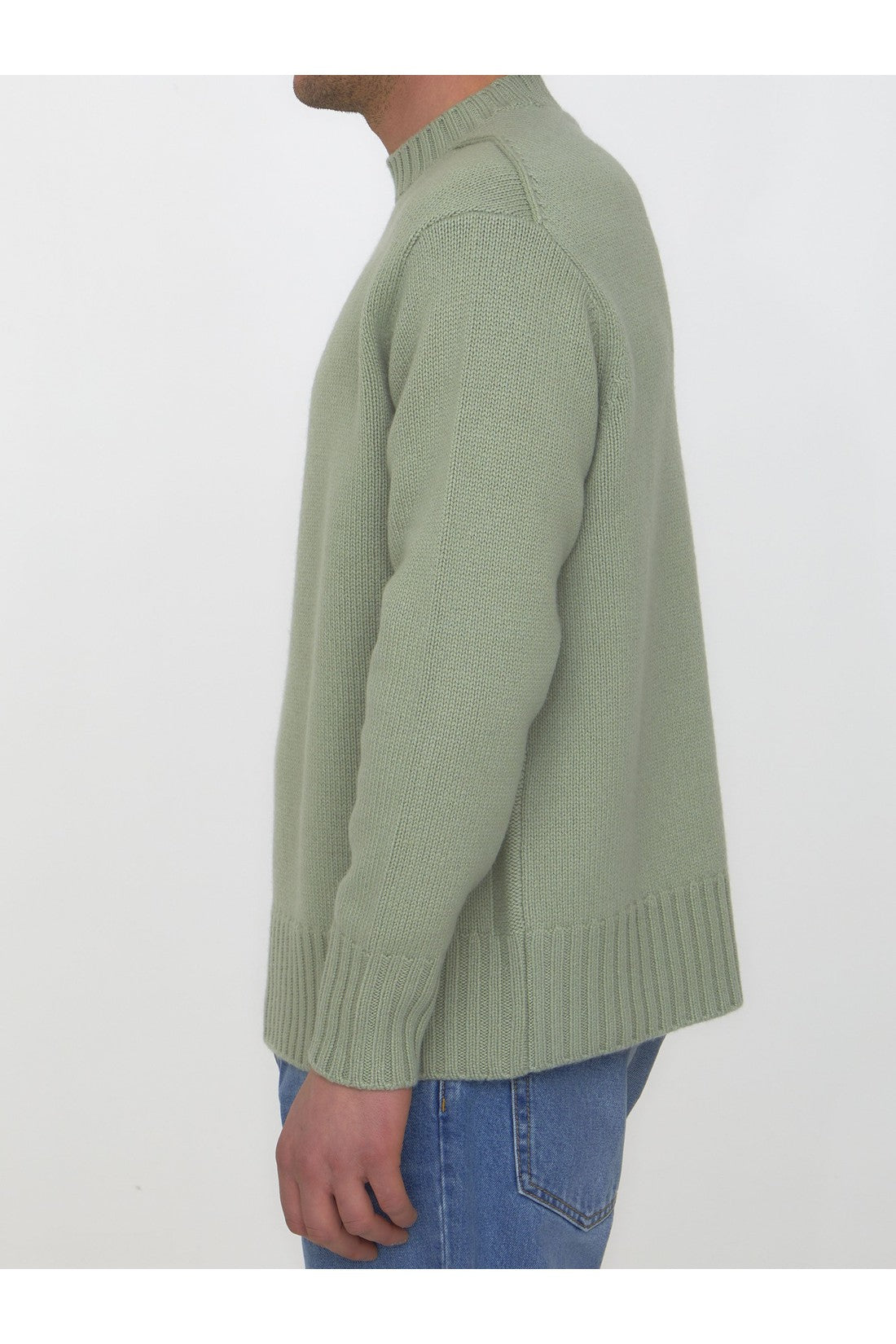 LANVIN-OUTLET-SALE-Green cashmere sweater-ARCHIVIST