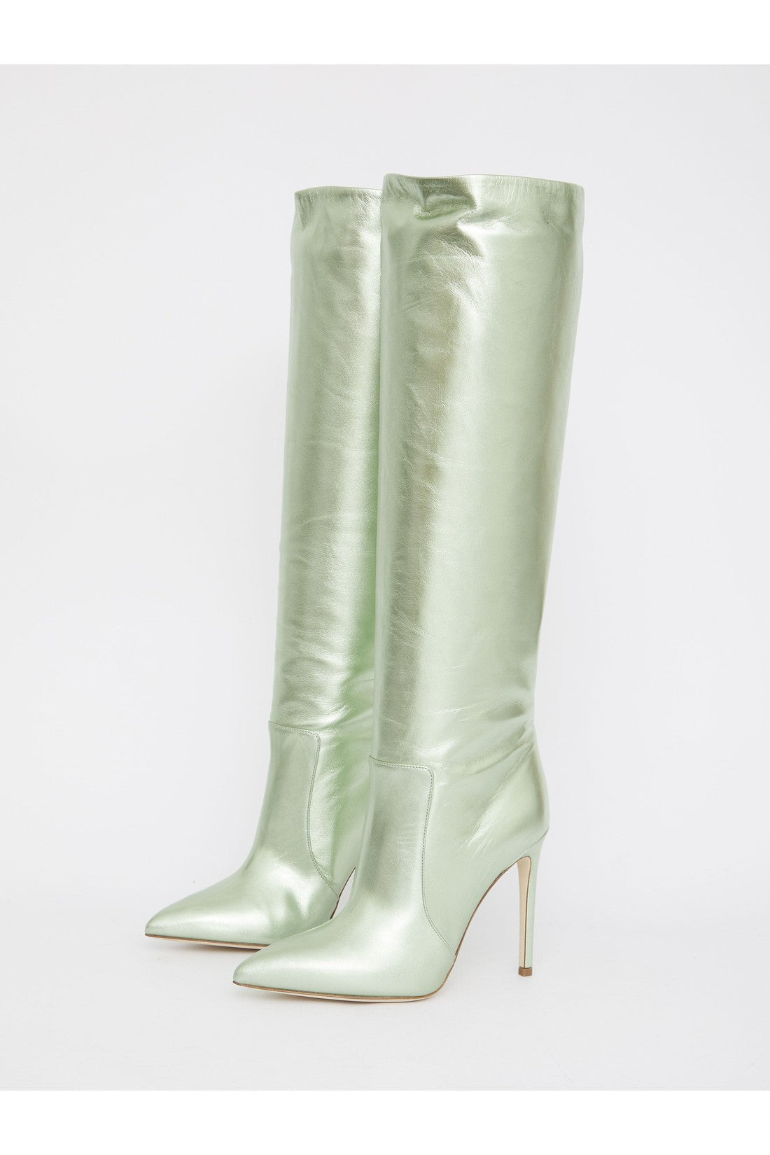 PARIS TEXAS-OUTLET-SALE-Green leather boots-ARCHIVIST