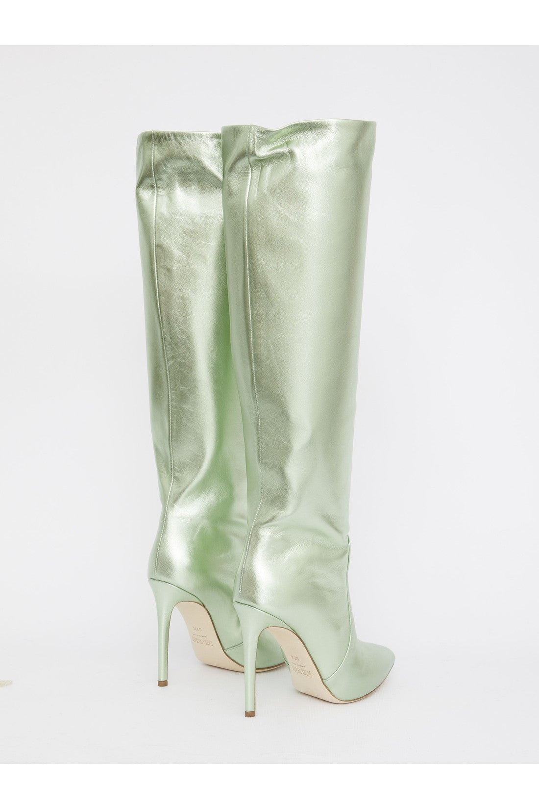 PARIS TEXAS-OUTLET-SALE-Green leather boots-ARCHIVIST