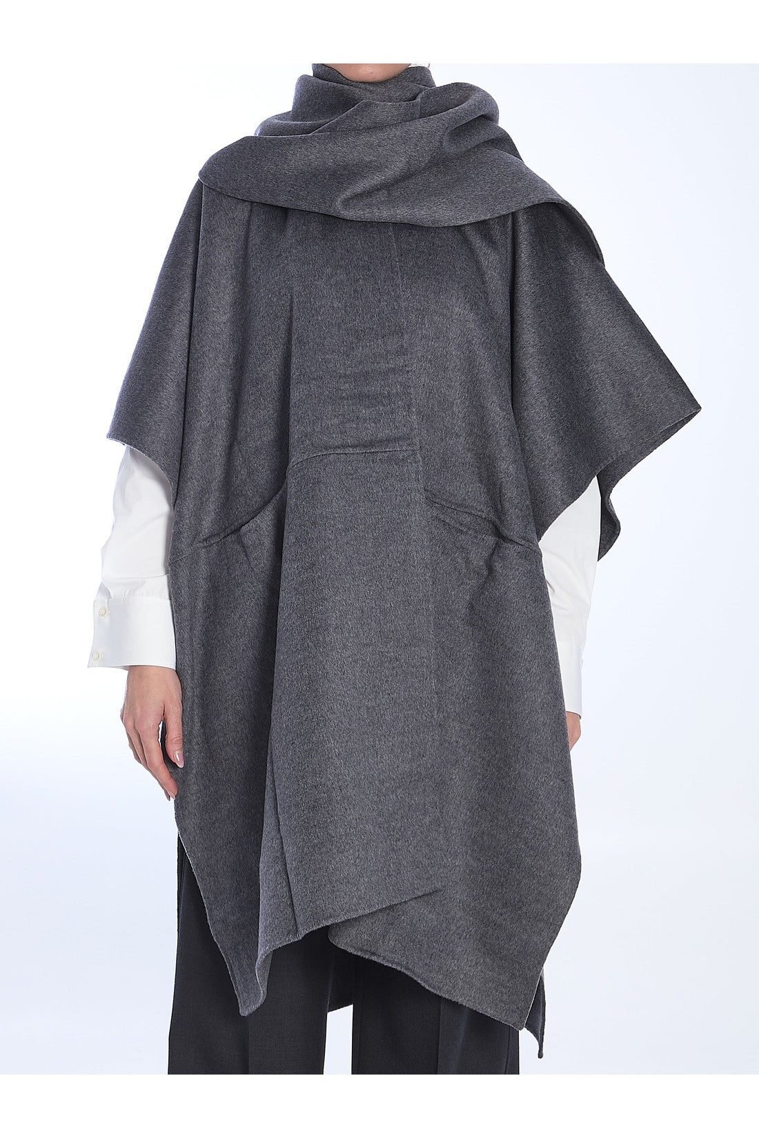 Toteme-OUTLET-SALE-Grey Coat In Wool-ARCHIVIST