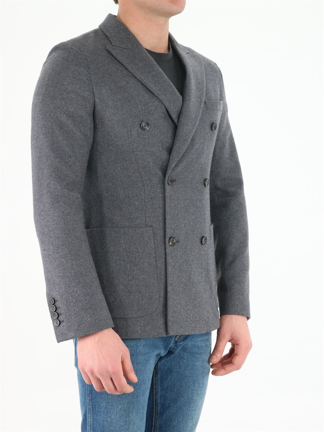 TONELLO-OUTLET-SALE-Grey cachemire jacket-ARCHIVIST