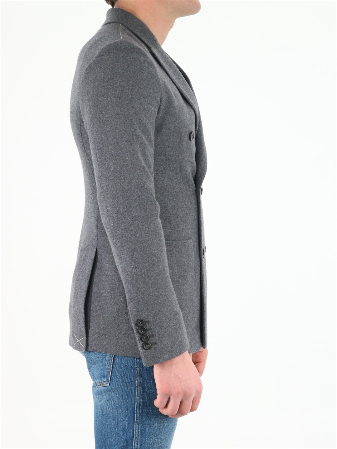 TONELLO-OUTLET-SALE-Grey cachemire jacket-ARCHIVIST