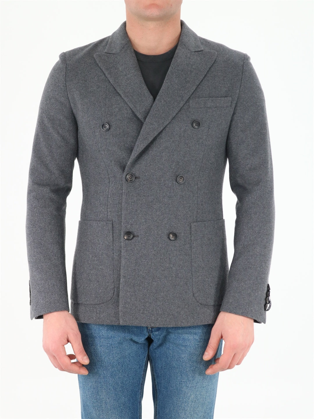 TONELLO-OUTLET-SALE-Grey cachemire jacket-ARCHIVIST