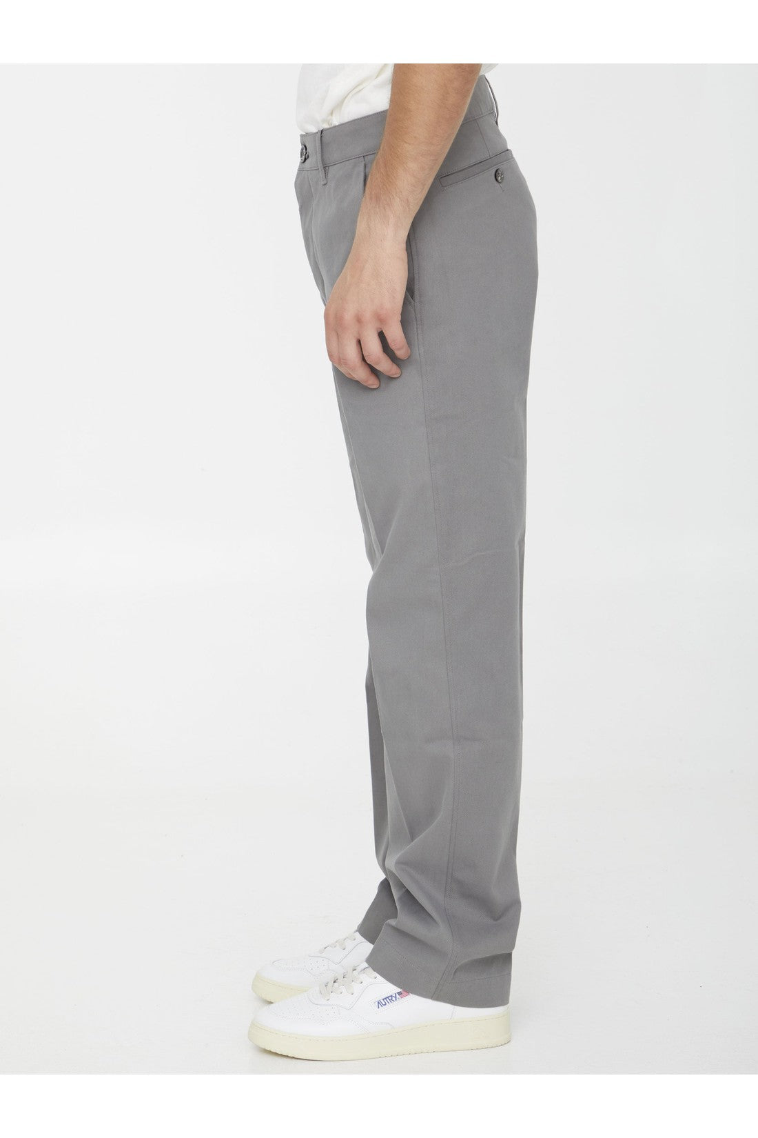 AMI PARIS-OUTLET-SALE-Grey chino pants-ARCHIVIST