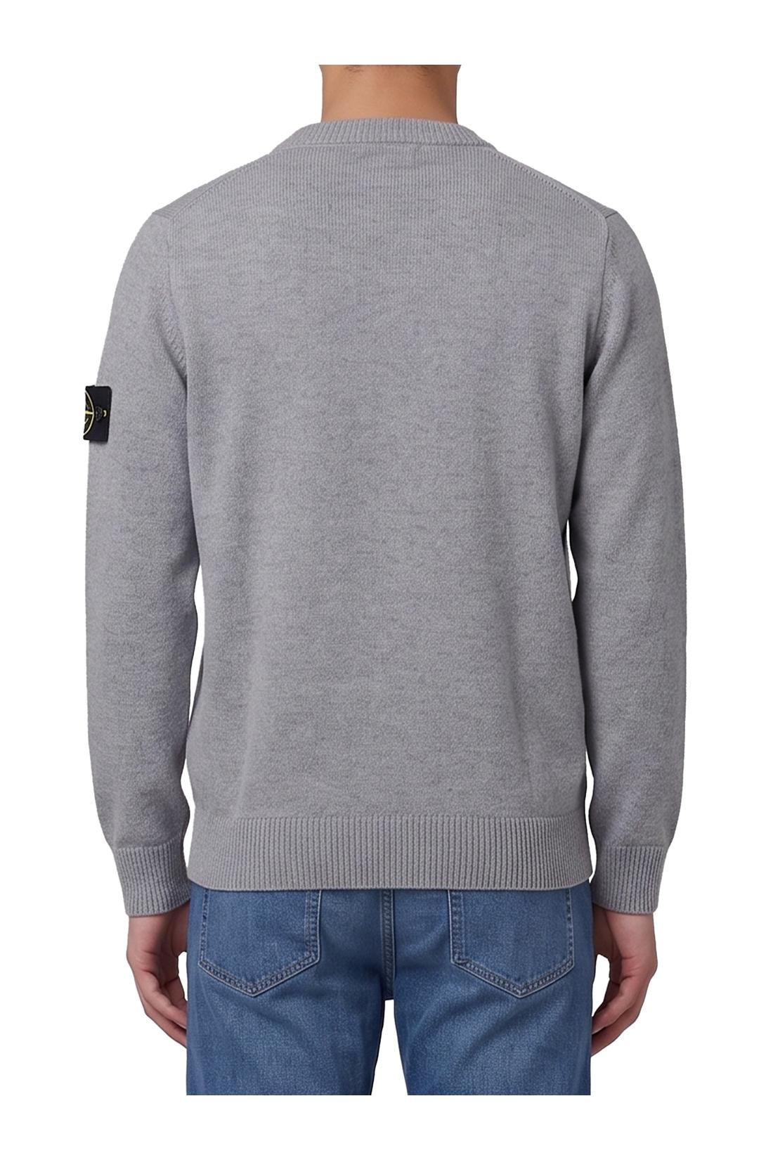 Stone Island-OUTLET-SALE-Grey crewneck sweater-ARCHIVIST
