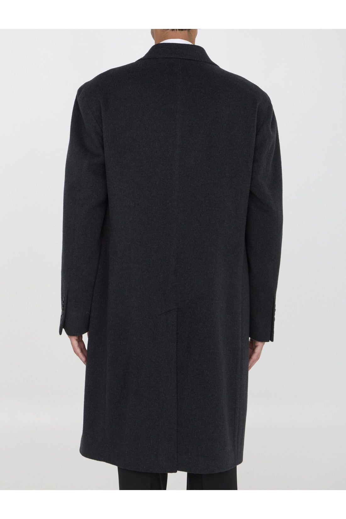 TAGLIATORE-OUTLET-SALE-Grey single-breasted wool coat-ARCHIVIST