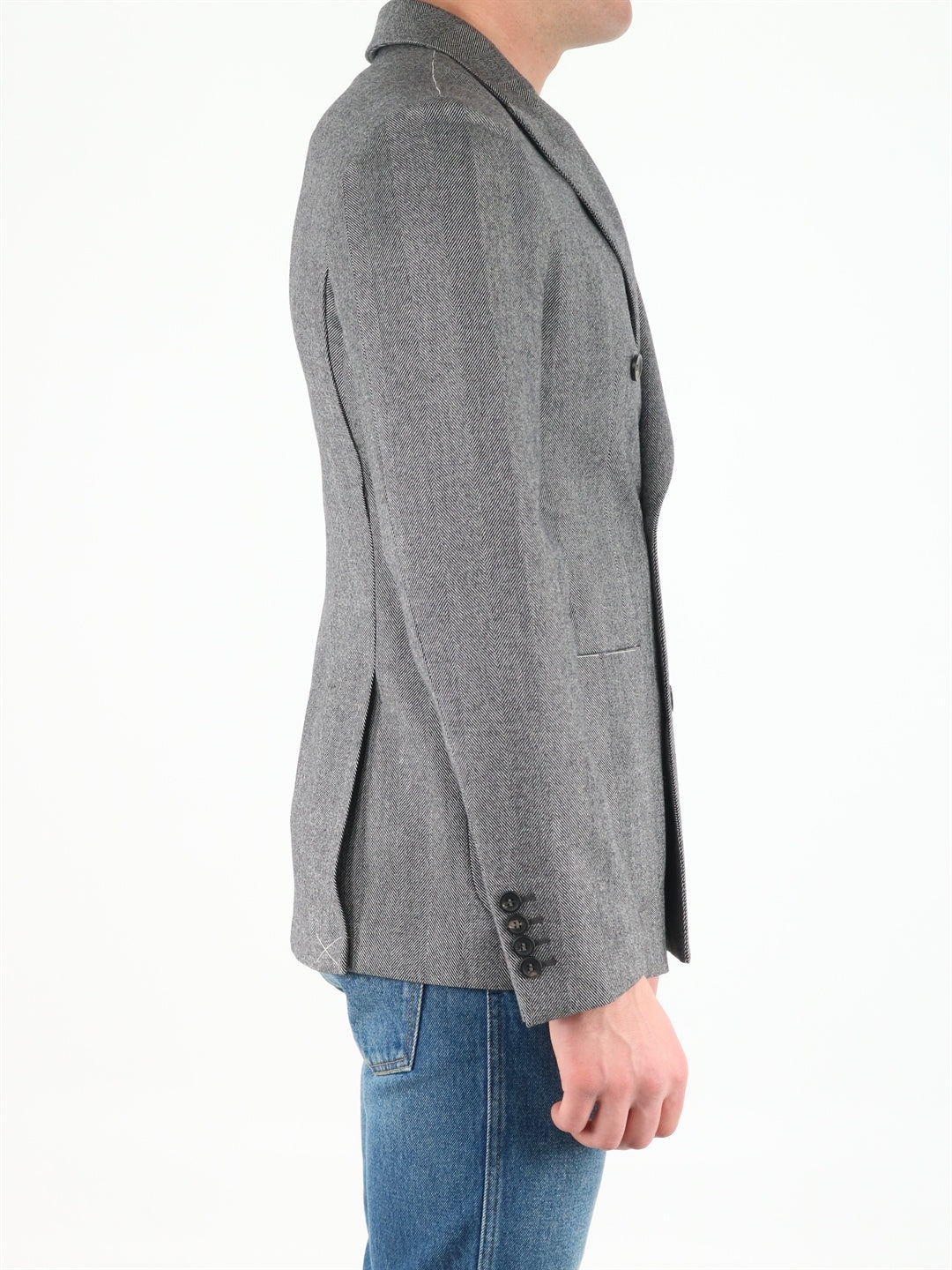 TONELLO-OUTLET-SALE-Grey wool jacket-ARCHIVIST