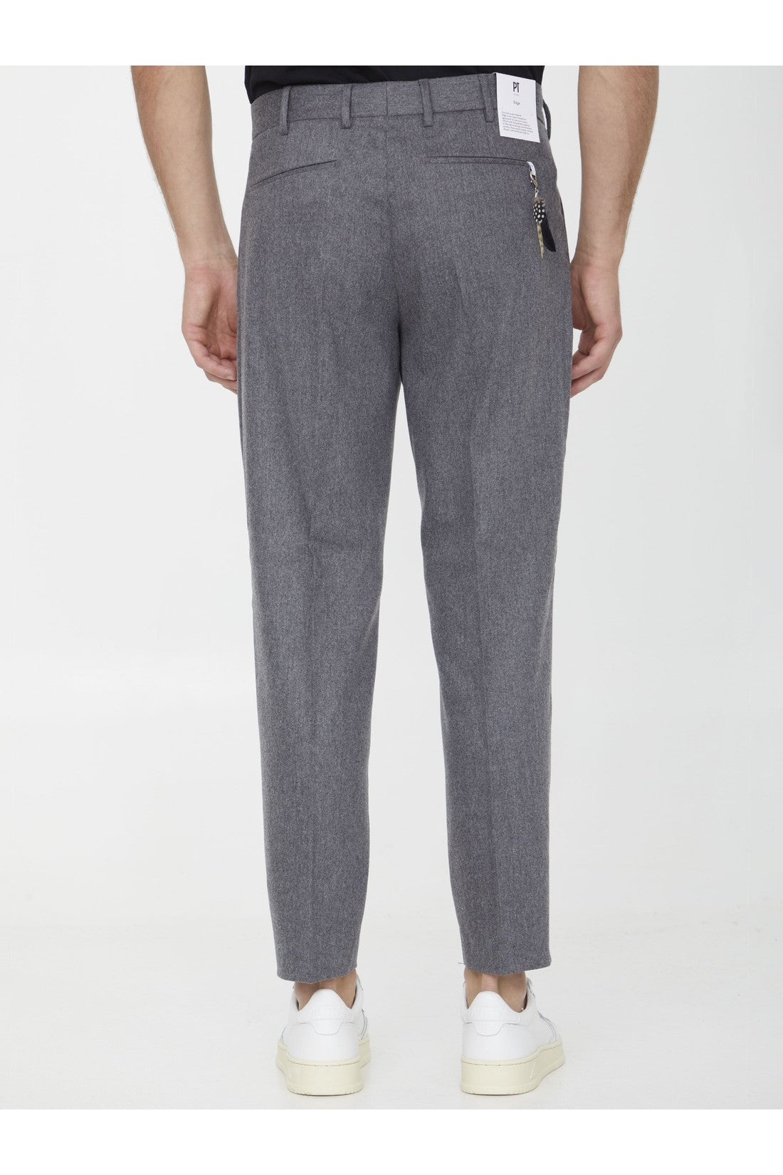 PT TORINO-OUTLET-SALE-Grey wool trousers-ARCHIVIST