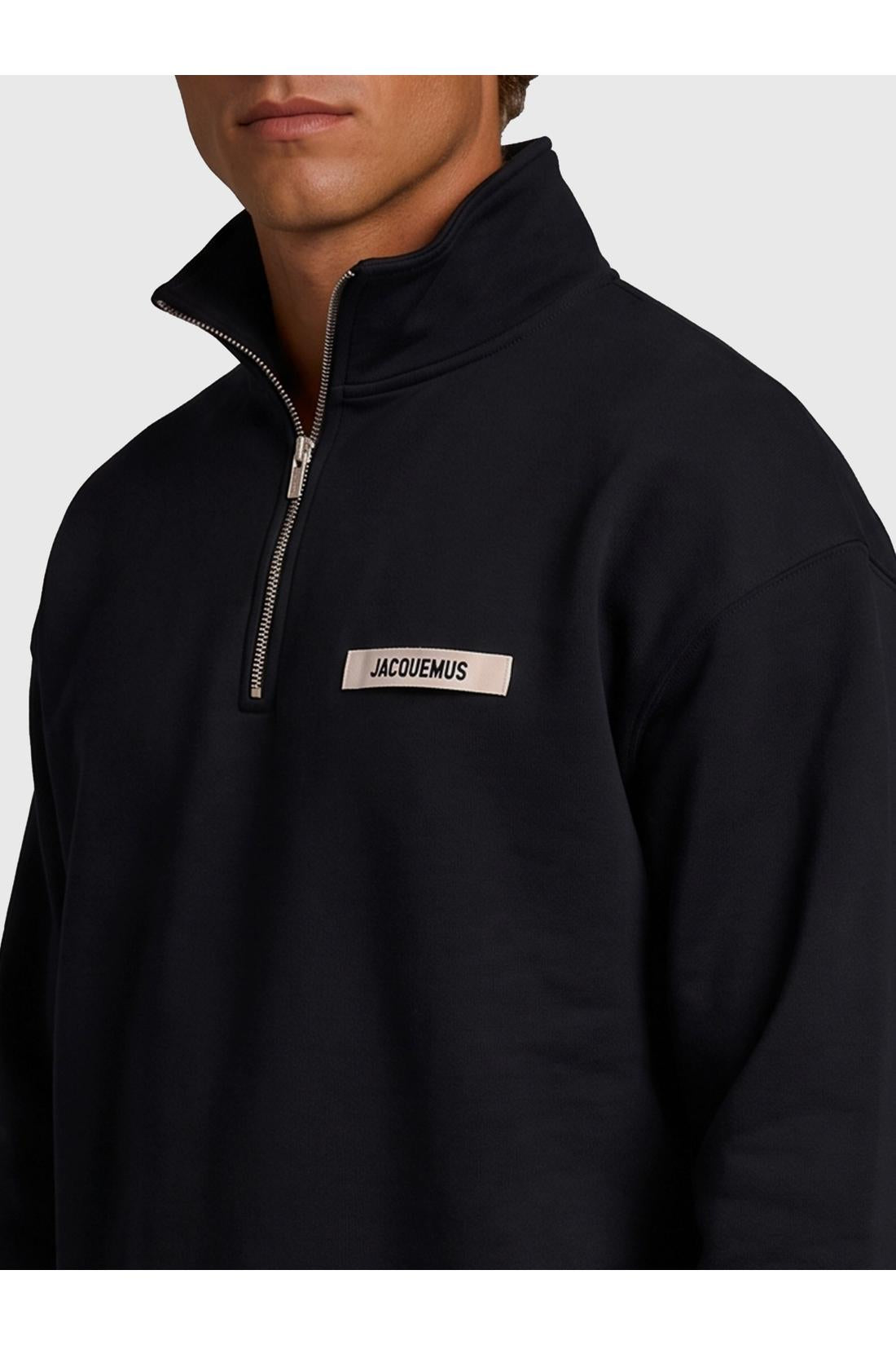 Jacquemus-OUTLET-SALE-Gros Grain zip-neck sweatshirt-ARCHIVIST