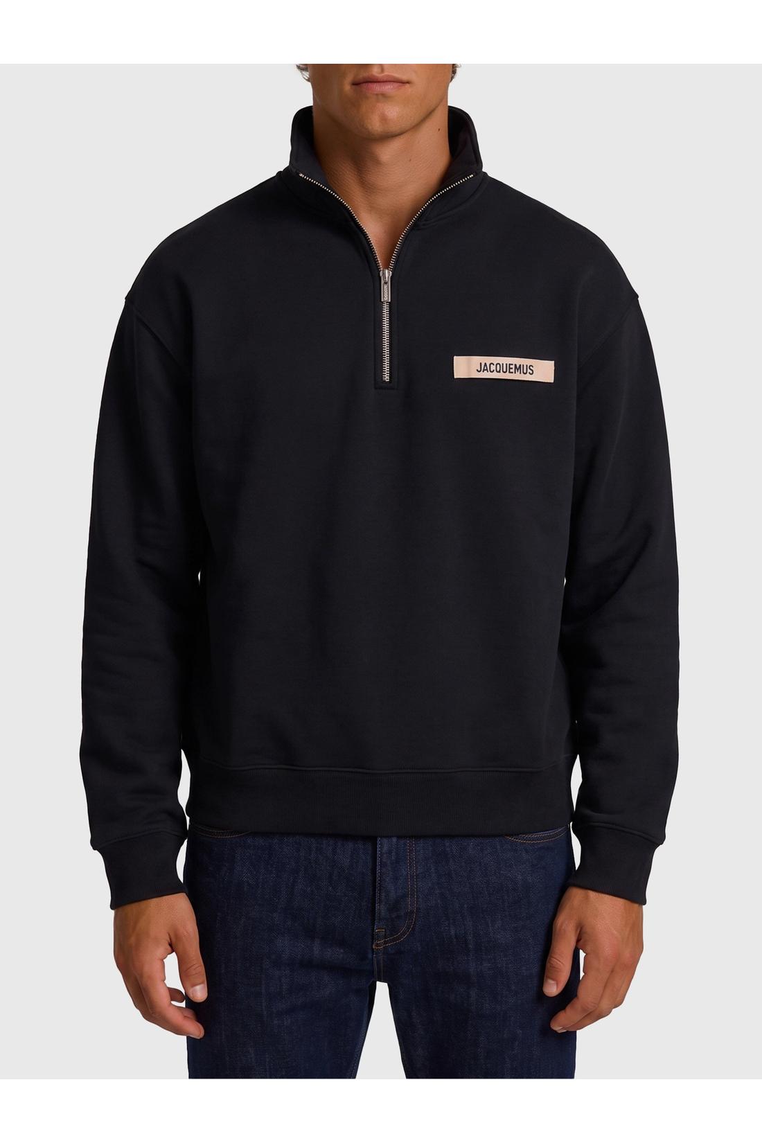 Jacquemus-OUTLET-SALE-Gros Grain zip-neck sweatshirt-ARCHIVIST
