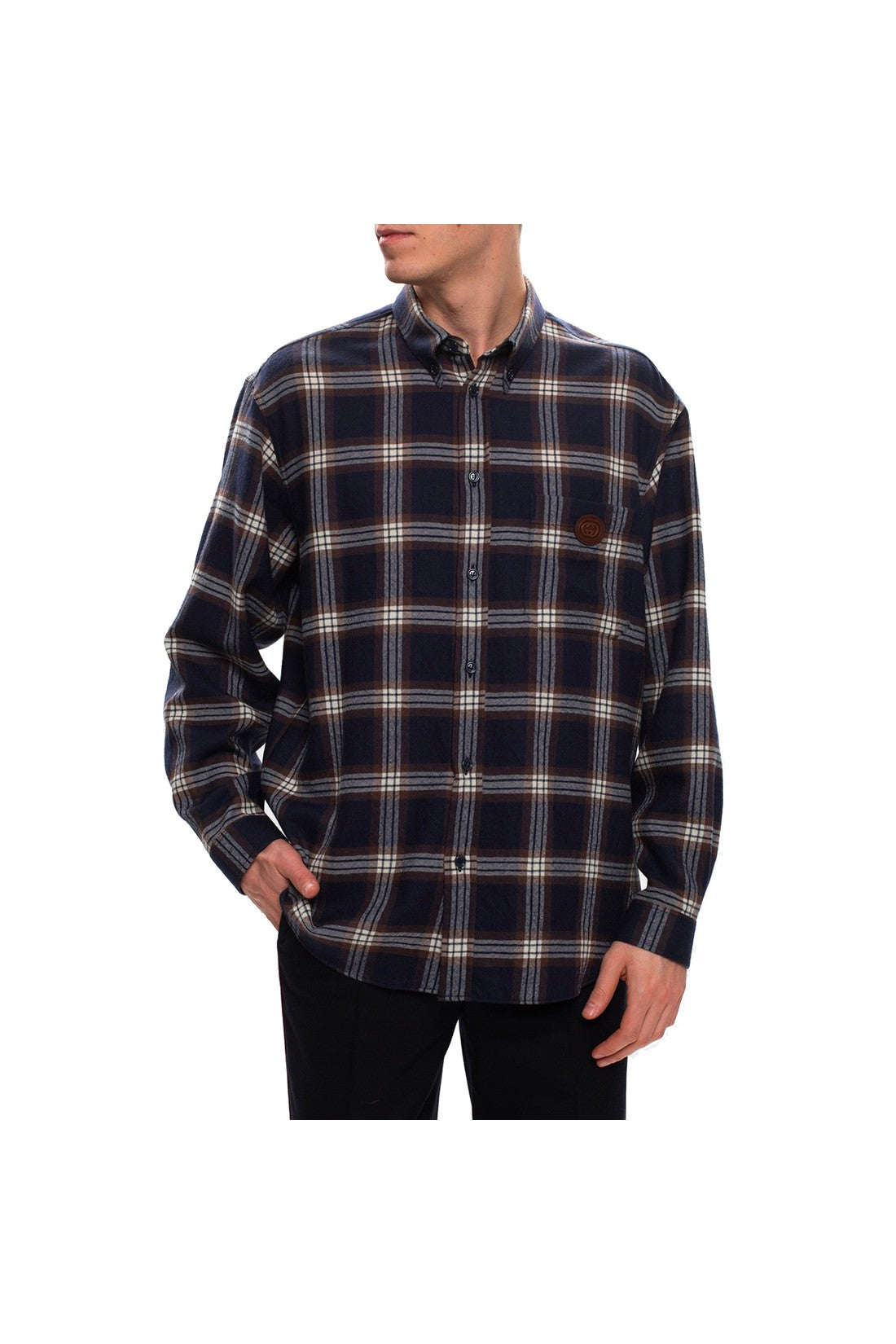 GUCCI-OUTLET-SALE-Gucci Plaid Flannel Shirt-ARCHIVIST