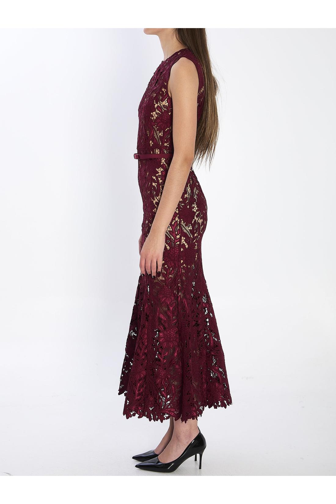 Self Portrait-OUTLET-SALE-Guipure lace midi dress-ARCHIVIST