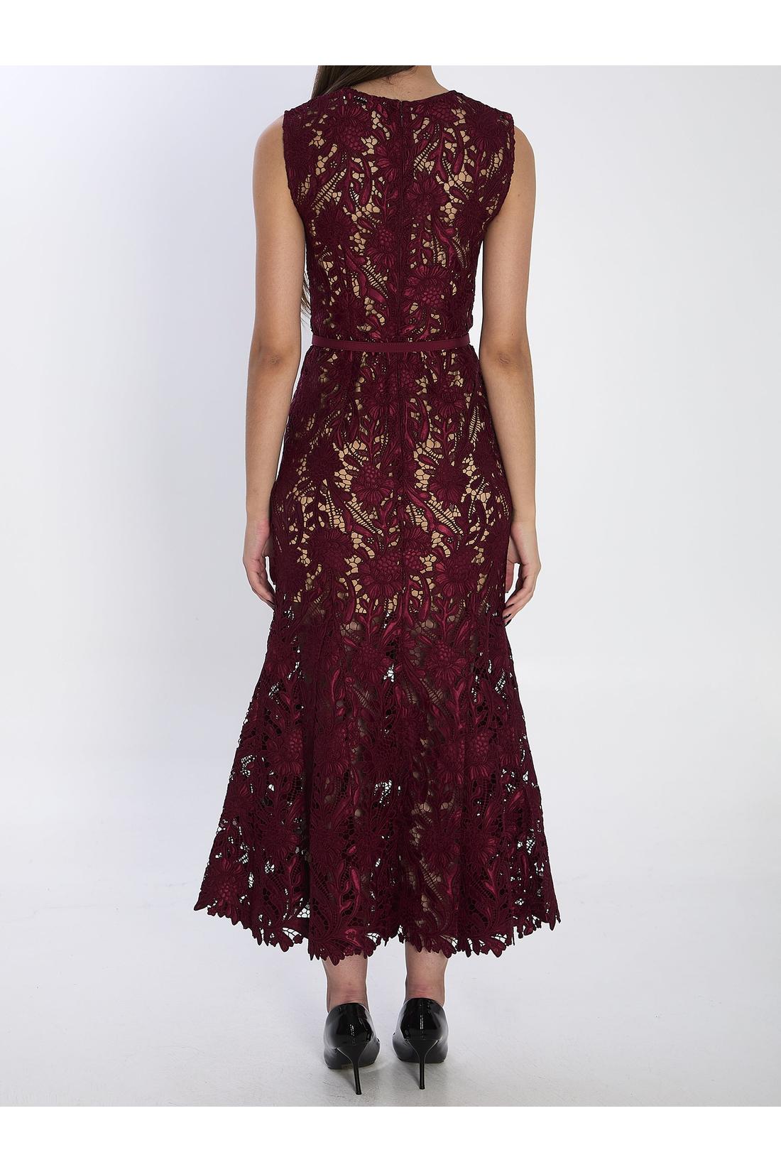 Self Portrait-OUTLET-SALE-Guipure lace midi dress-ARCHIVIST
