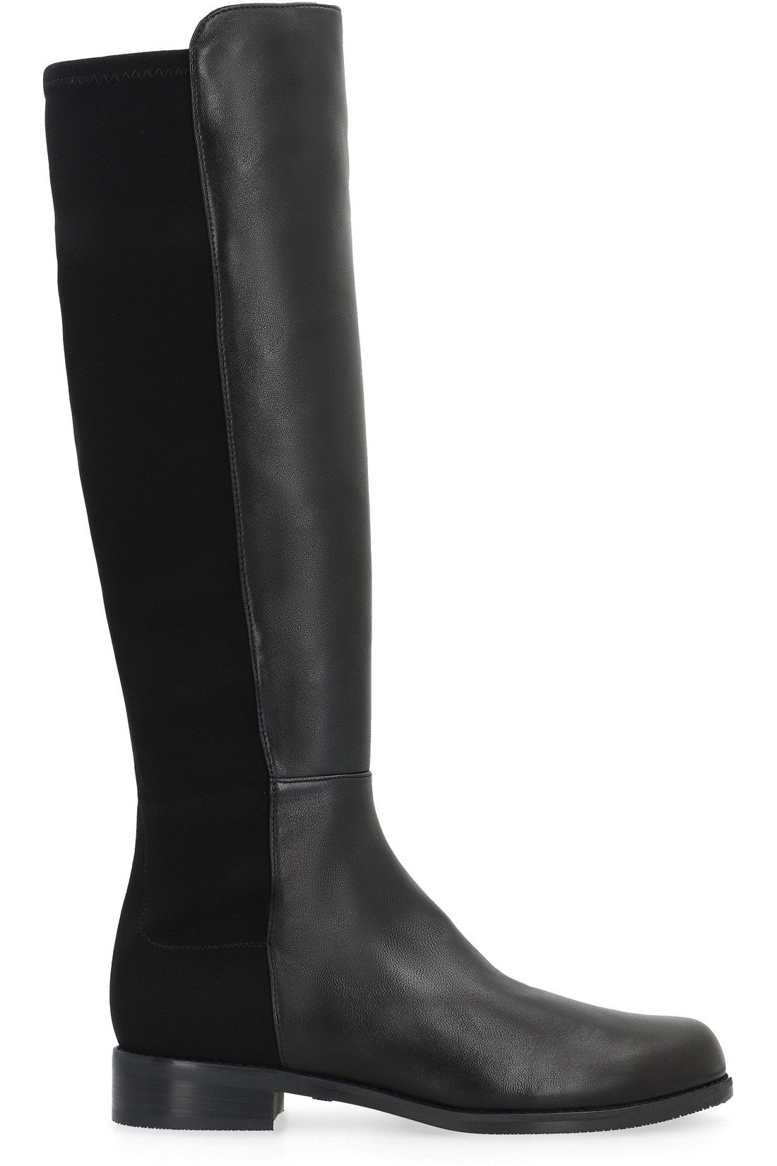 Stuart Weitzman-OUTLET-SALE-HALFNHALF leather and stretch fabric boots-ARCHIVIST