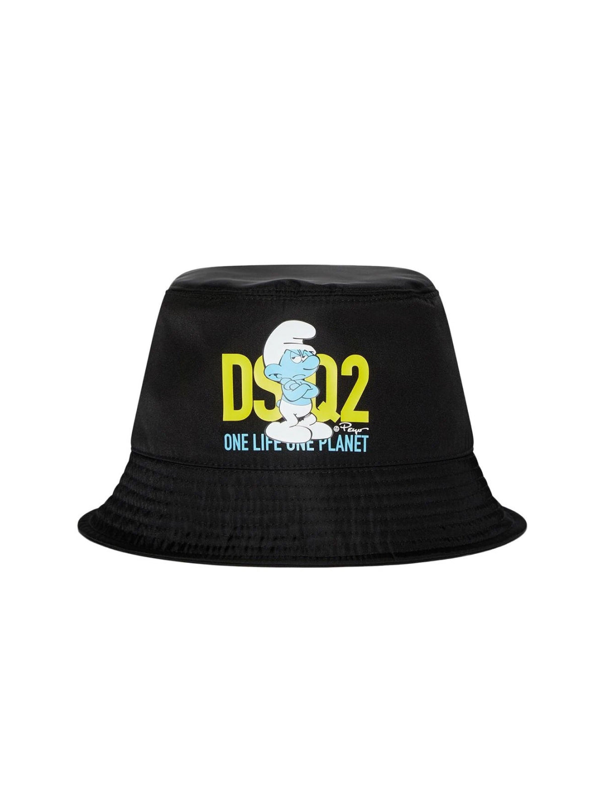 Dsquared2-OUTLET-SALE-Grouchy Smurfs Logo Bucket Hat-ARCHIVIST