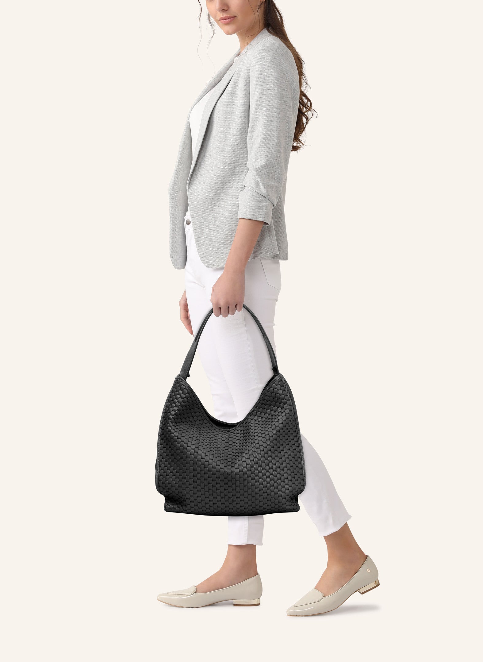 '697' Hobo Bag Black