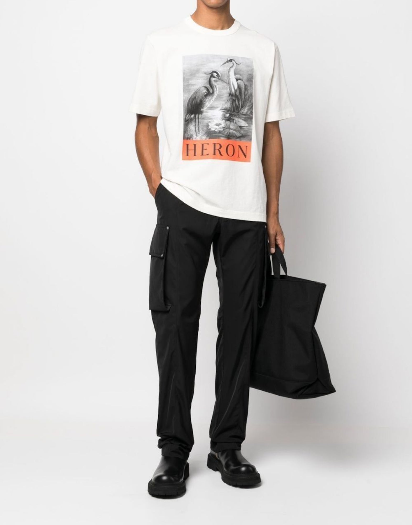 Heron Logo Print Relaxed T-Shirt