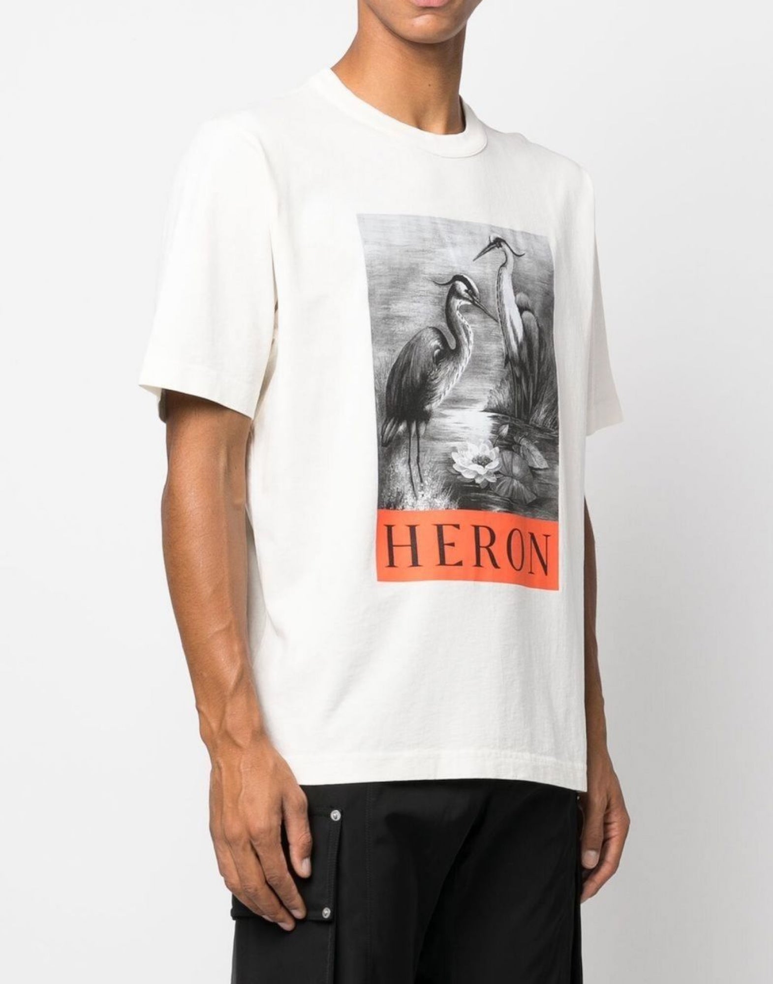 Heron Logo Print Relaxed T-Shirt