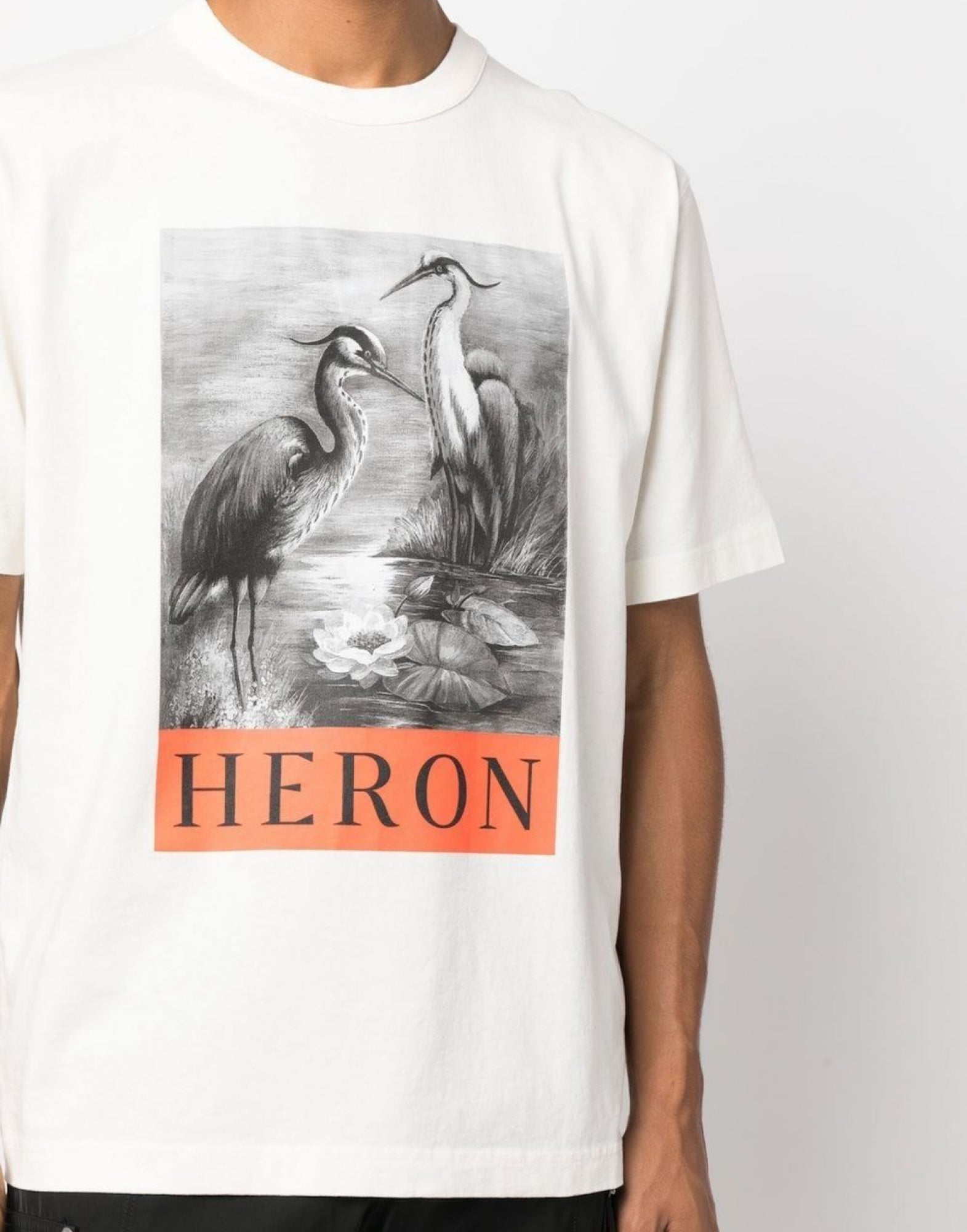 Heron Logo Print Relaxed T-Shirt