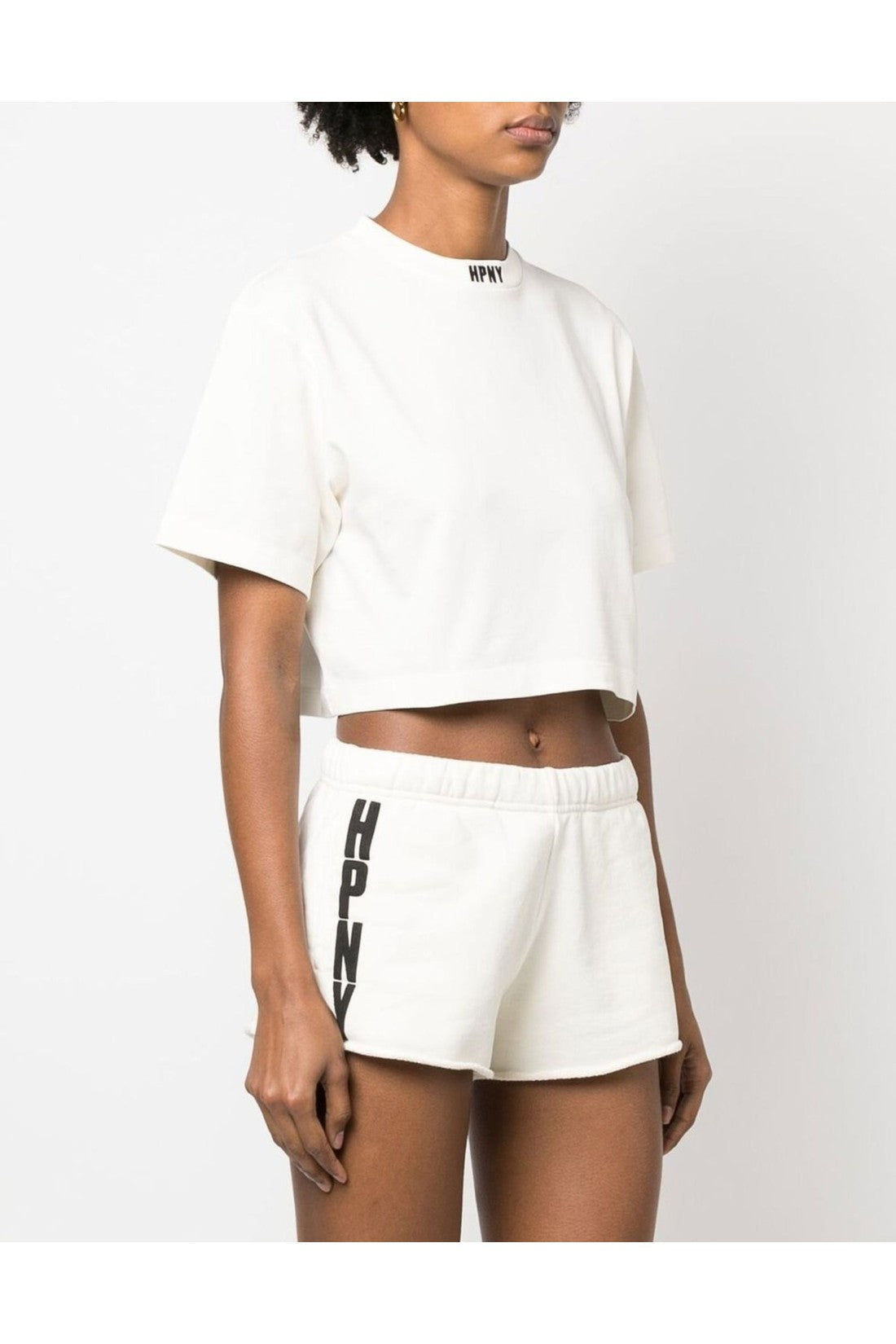 Heron Preston-OUTLET-SALE-HPNY Logo Cropped T-Shirt-ARCHIVIST