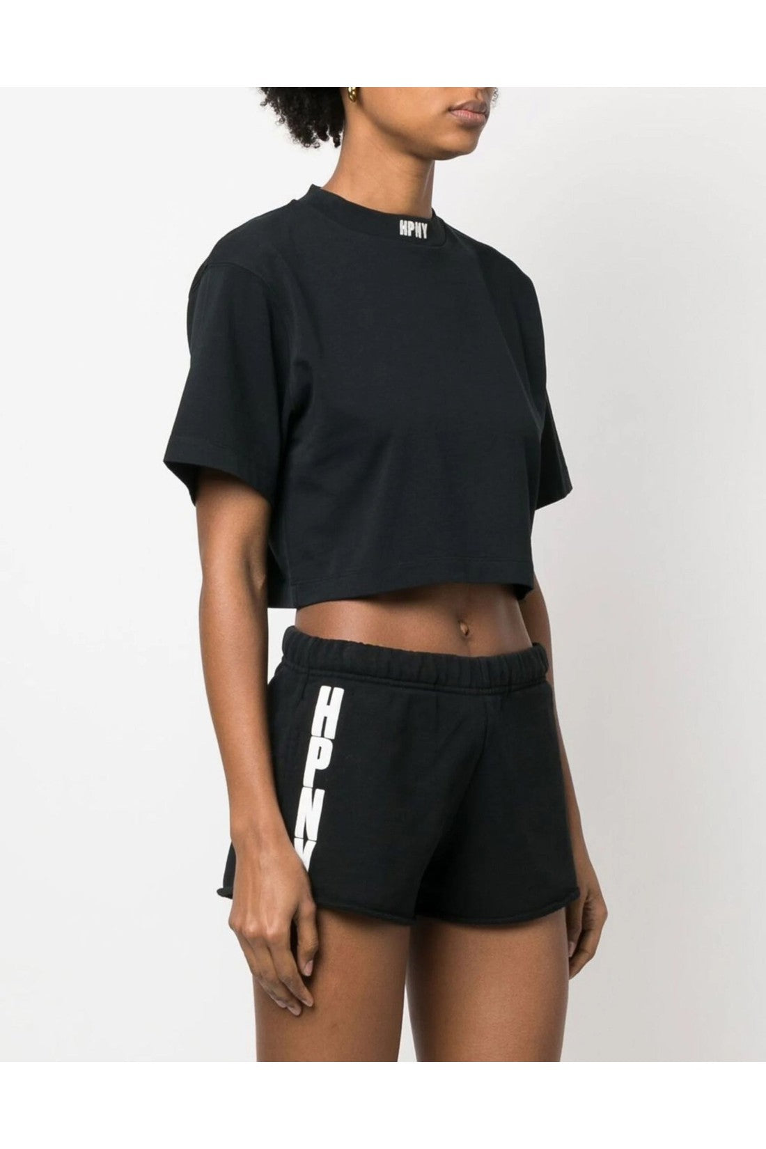 Heron Preston-OUTLET-SALE-HPNY Logo Cropped T-Shirt-ARCHIVIST