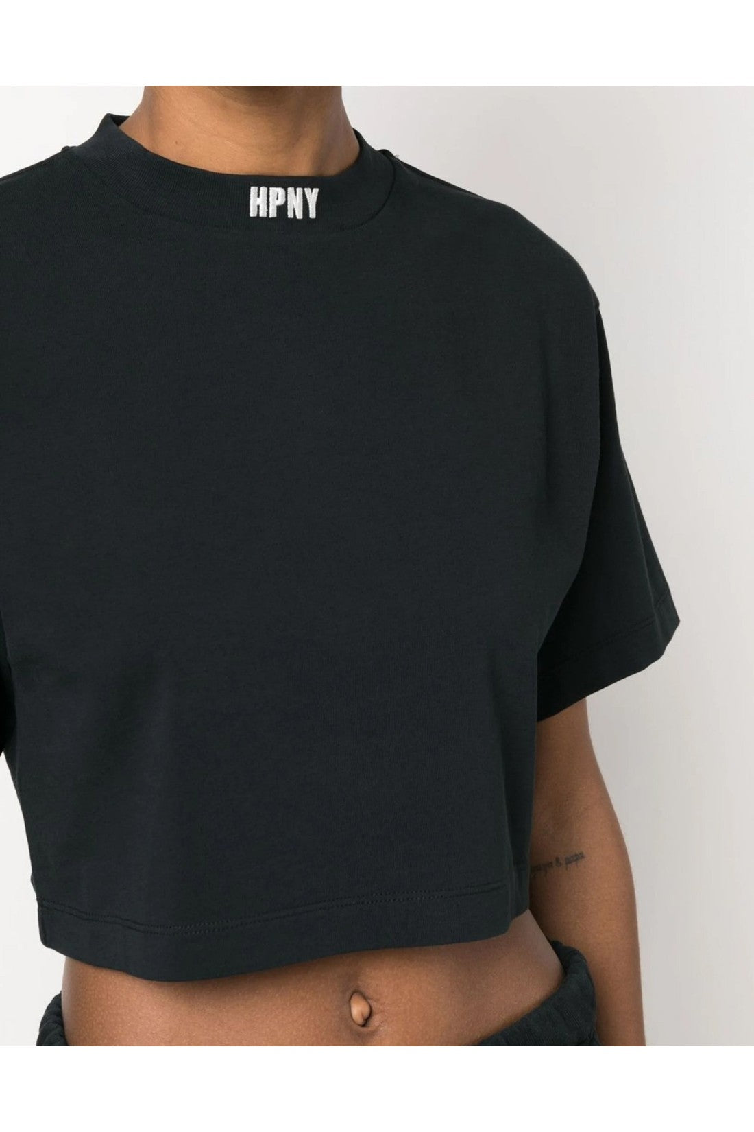 Heron Preston-OUTLET-SALE-HPNY Logo Cropped T-Shirt-ARCHIVIST