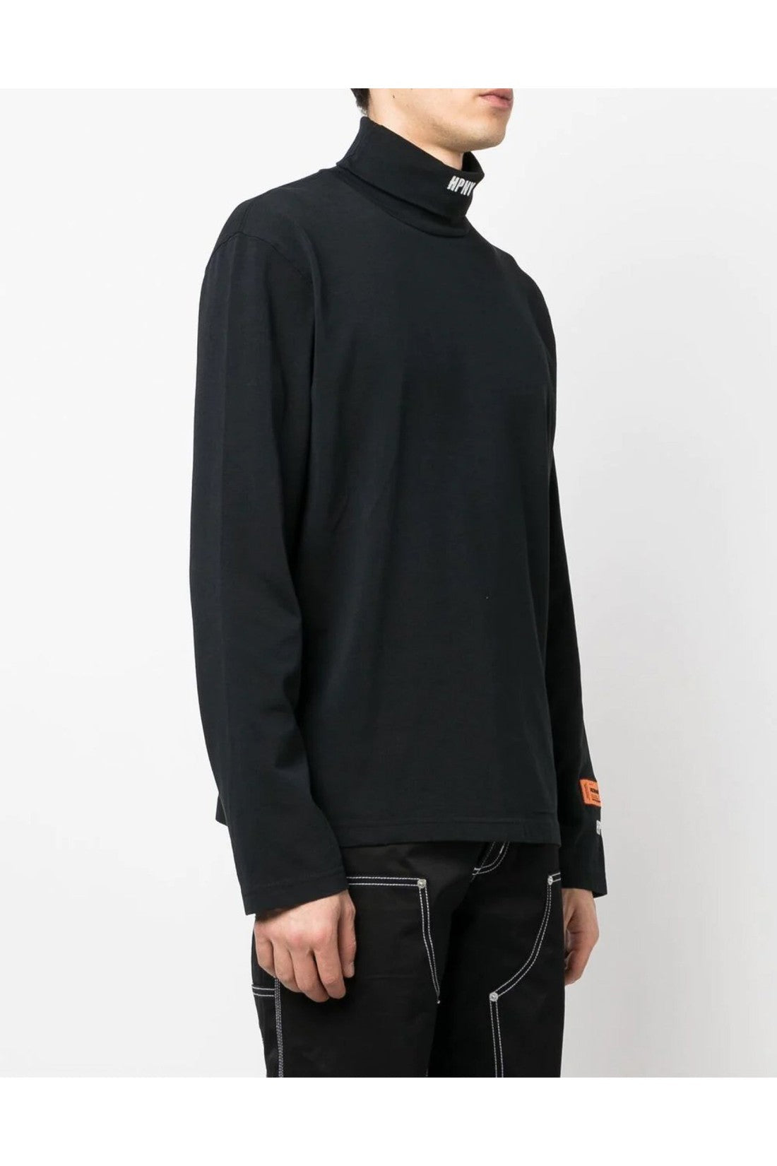 Heron Preston-OUTLET-SALE-HPNY Logo Turtleneck T-Shirt-ARCHIVIST