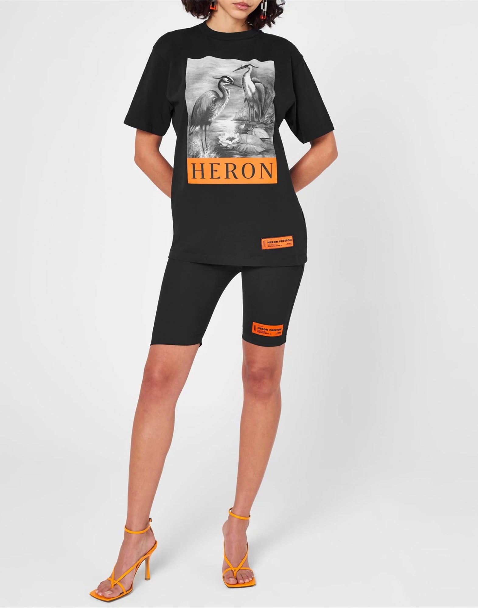 Heron Preston-OUTLET-SALE-Heron Oversize Logo T-Shirt-ARCHIVIST