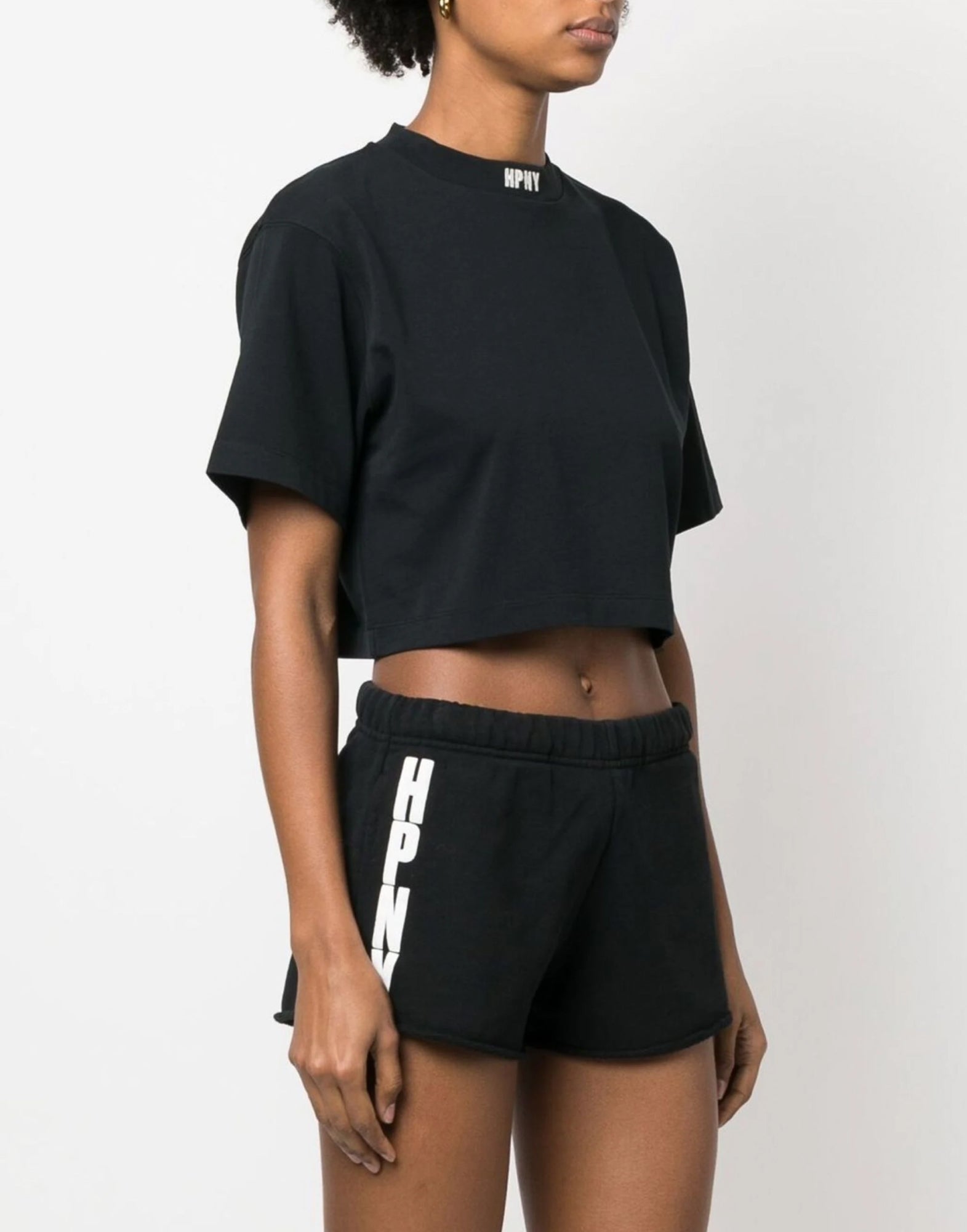 Heron Preston-OUTLET-SALE-HPNY Logo Cropped T-Shirt-ARCHIVIST