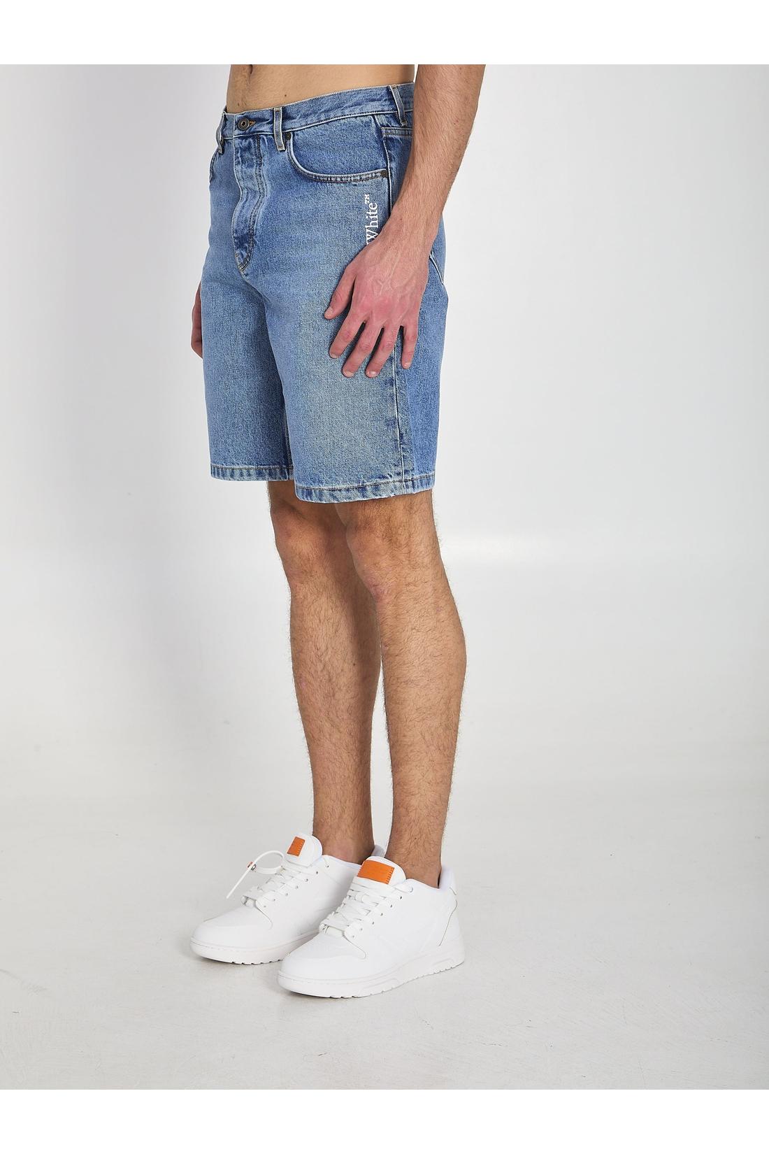 Off white-OUTLET-SALE-Half Arrows denim shorts-ARCHIVIST