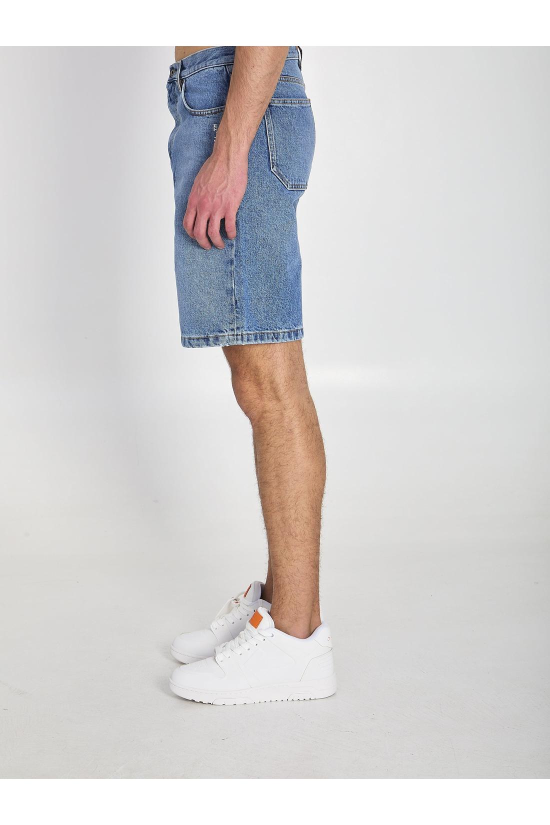 Off white-OUTLET-SALE-Half Arrows denim shorts-ARCHIVIST
