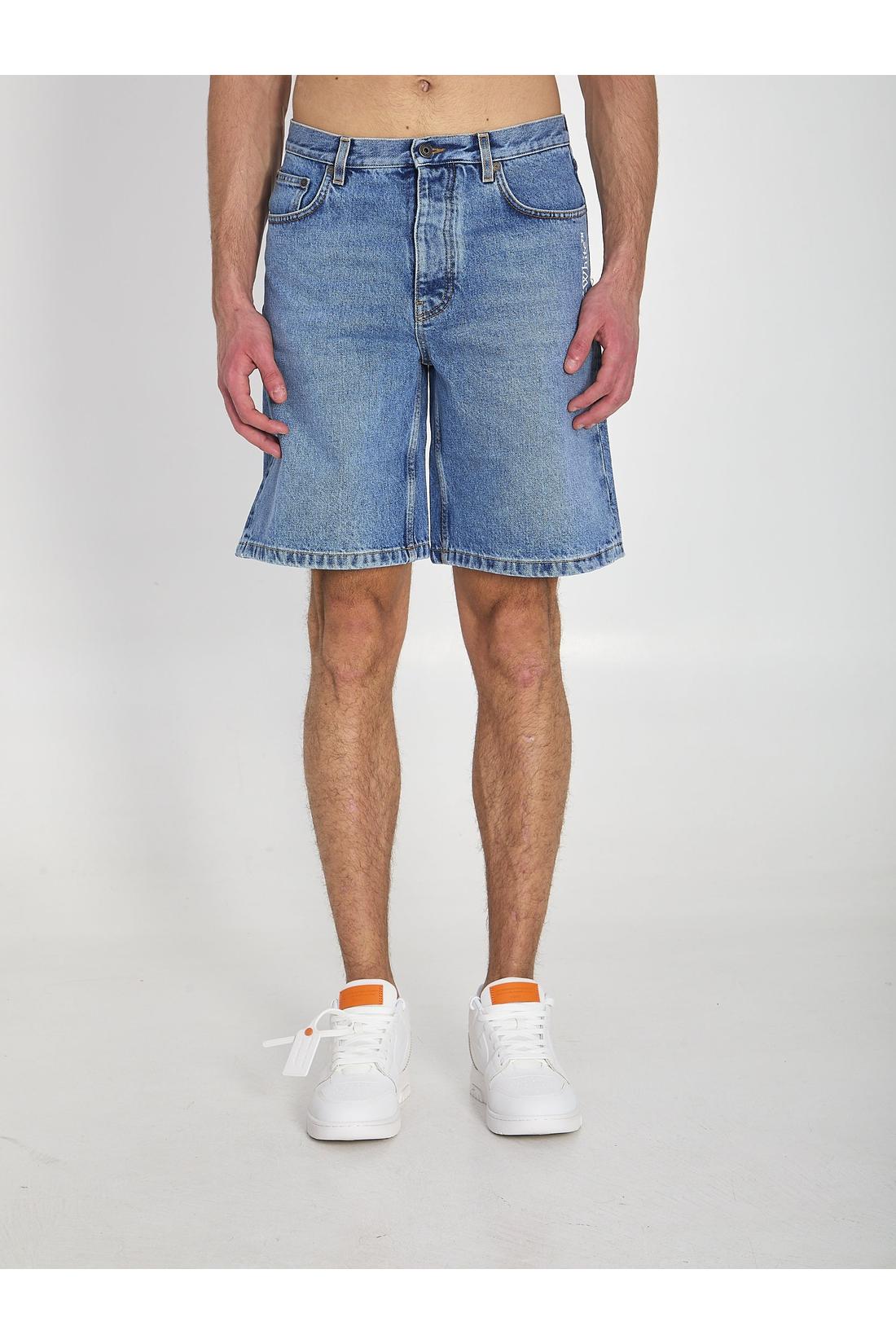 Off white-OUTLET-SALE-Half Arrows denim shorts-ARCHIVIST